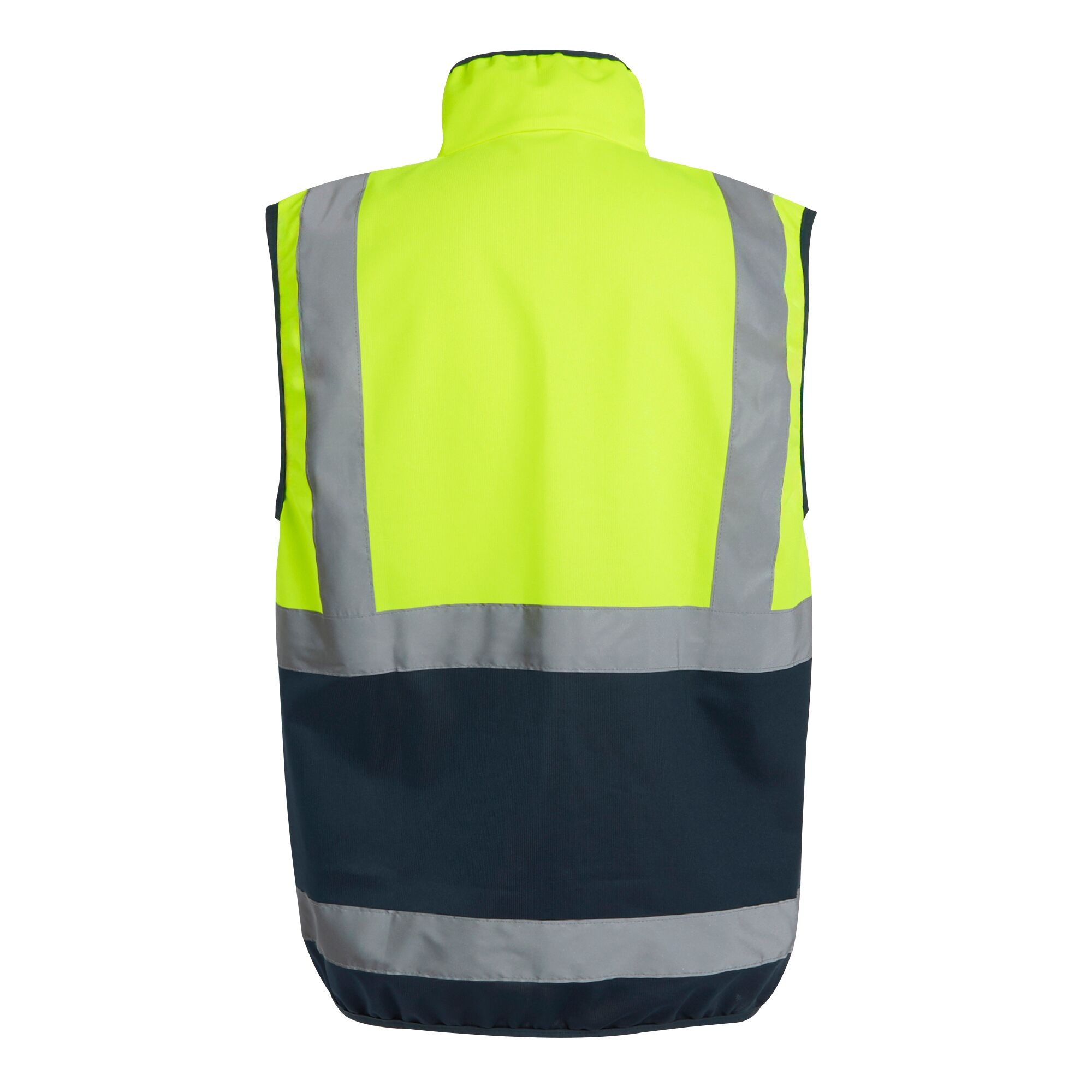 Men's Pro HI-VIS Full Zip Gilet | Yellow Navy