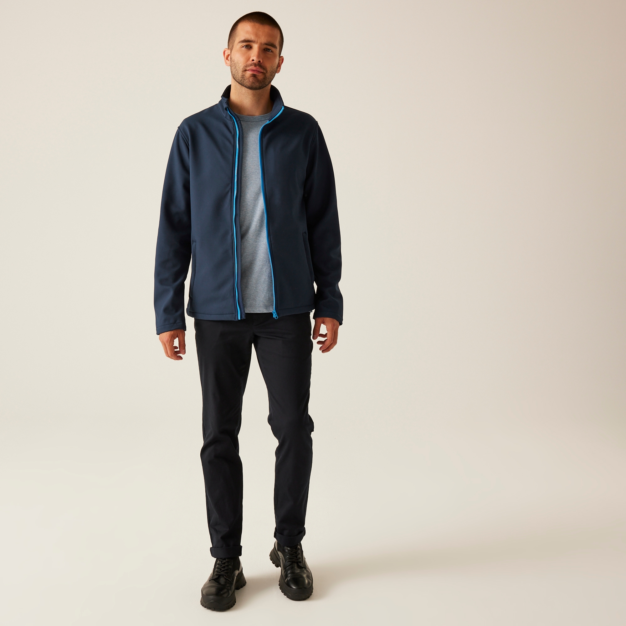 Men's Ablaze Printable Softshell Jacket | Navy French Blue