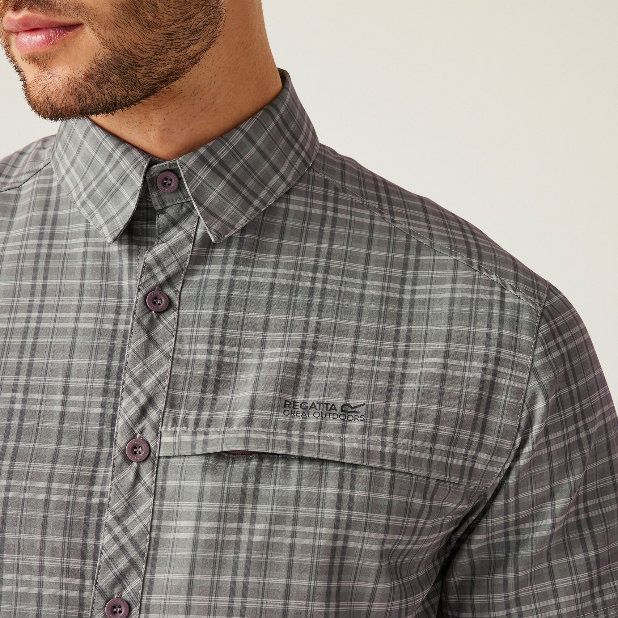 Men's Insect-Repellent Packaway Short Sleeve Shirt | Treetop Check