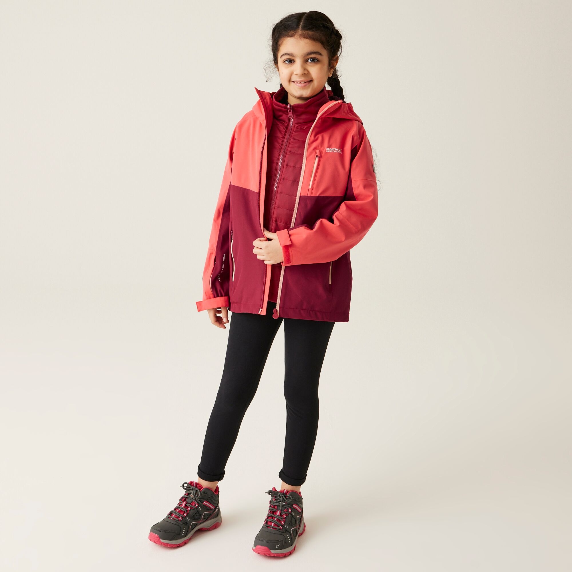 Girls Trekktain 3-in-1 Jacket | Rumba Red Red Sky