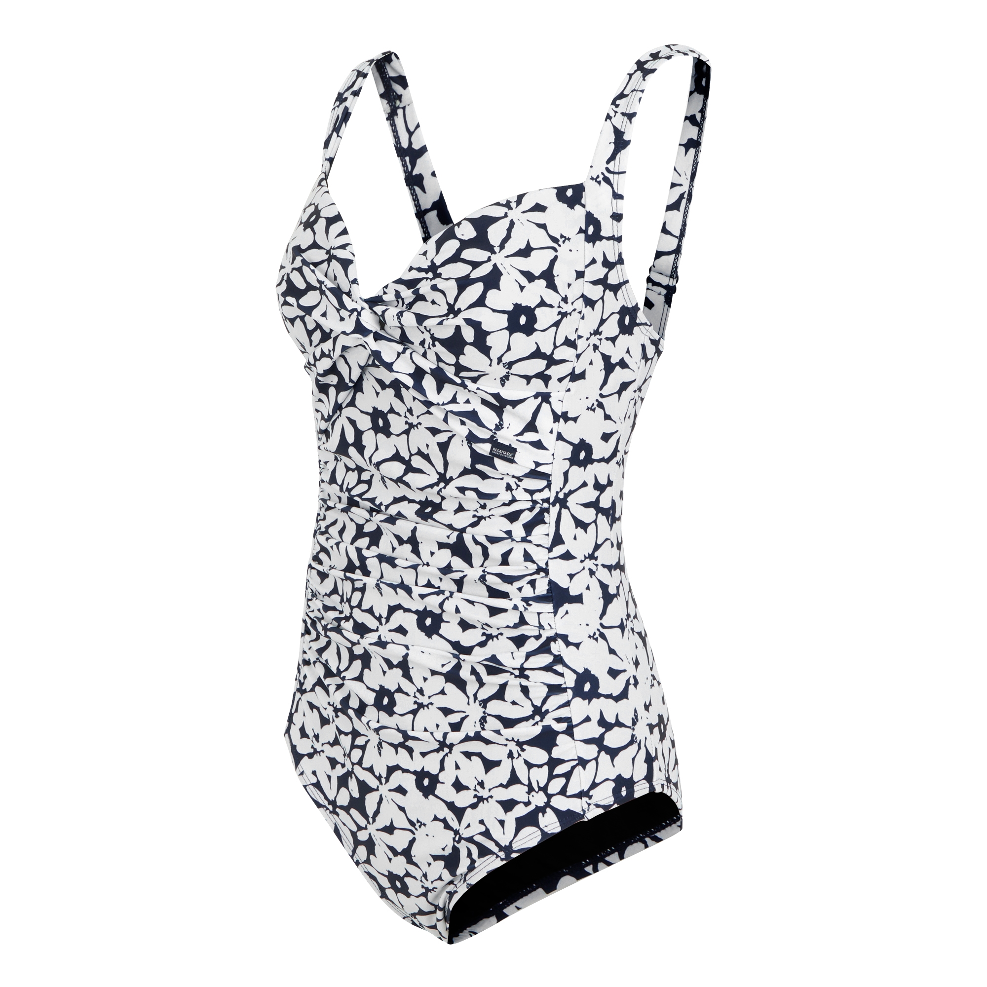 Women's Sakari Tummy Control Costume | Navy White Large Floral
