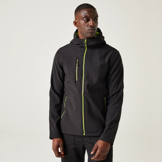 Men's Navigate 2 Layer Hooded Softshell Jacket | Navy Seal Grey