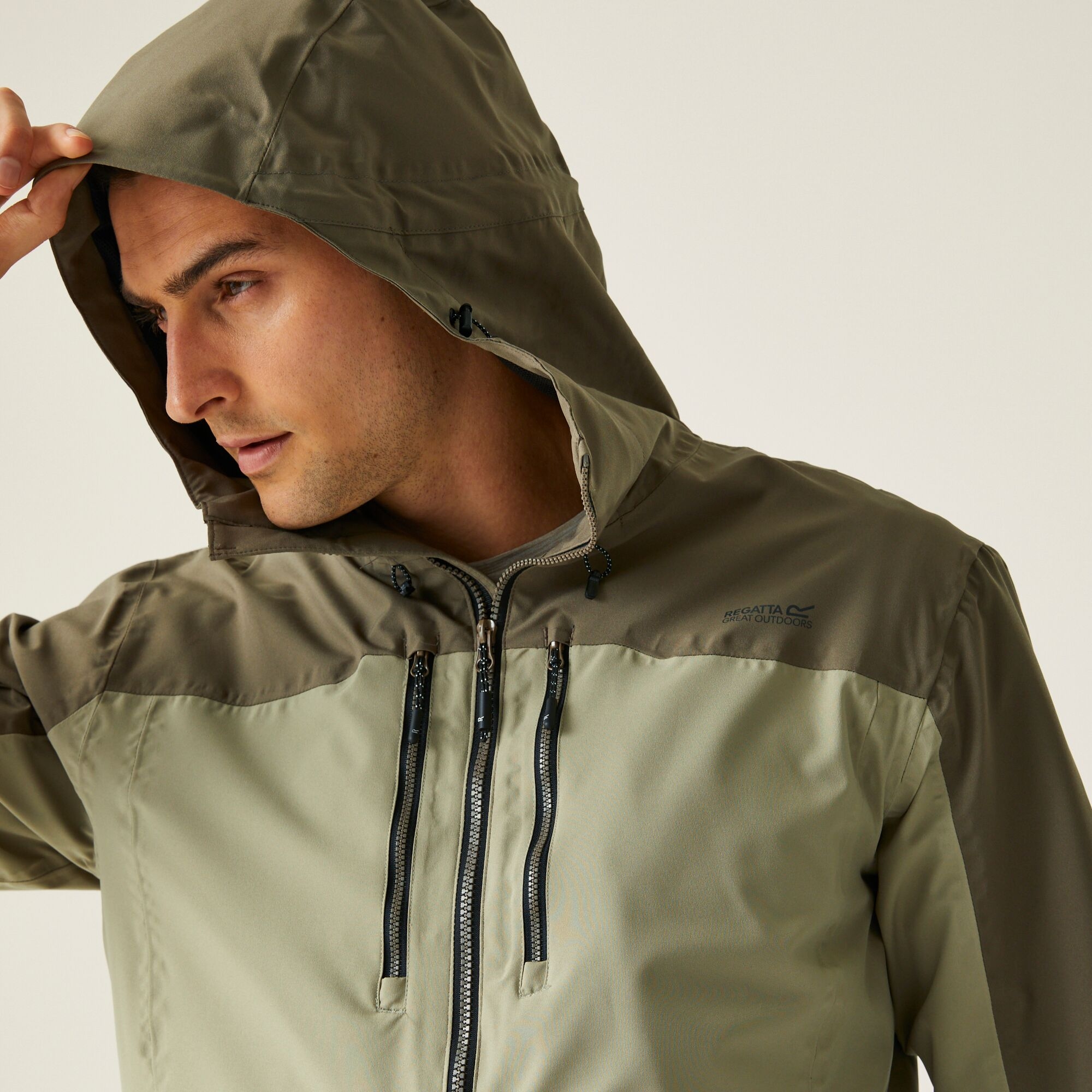 Men's Maland II Waterproof Jacket | Golden Sand Treetop Black