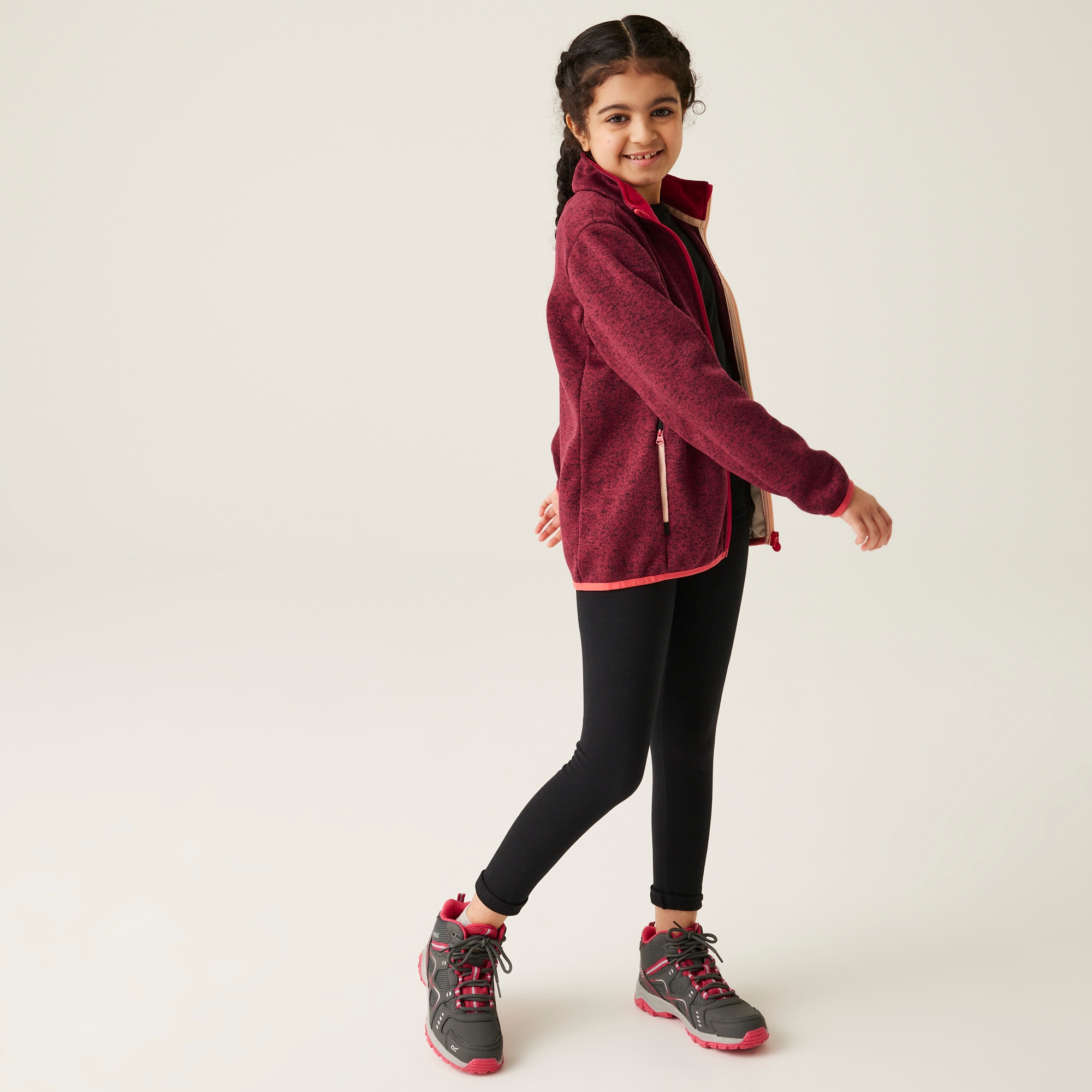Kids' Newhill Full Zip Fleece | Rumba Red Red Sky