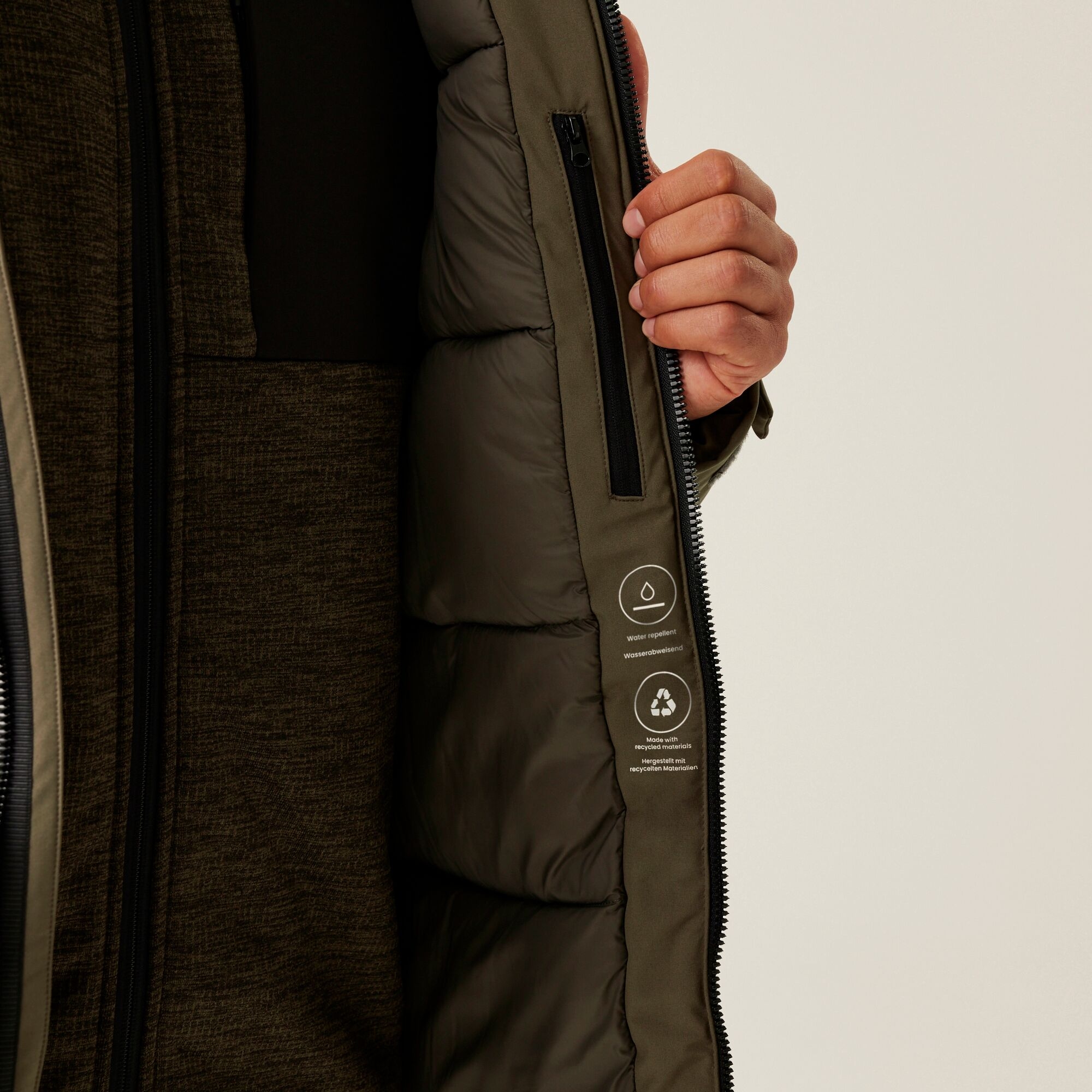 Men's Dallymoore Insulated Padded Jacket | Crocodile Black
