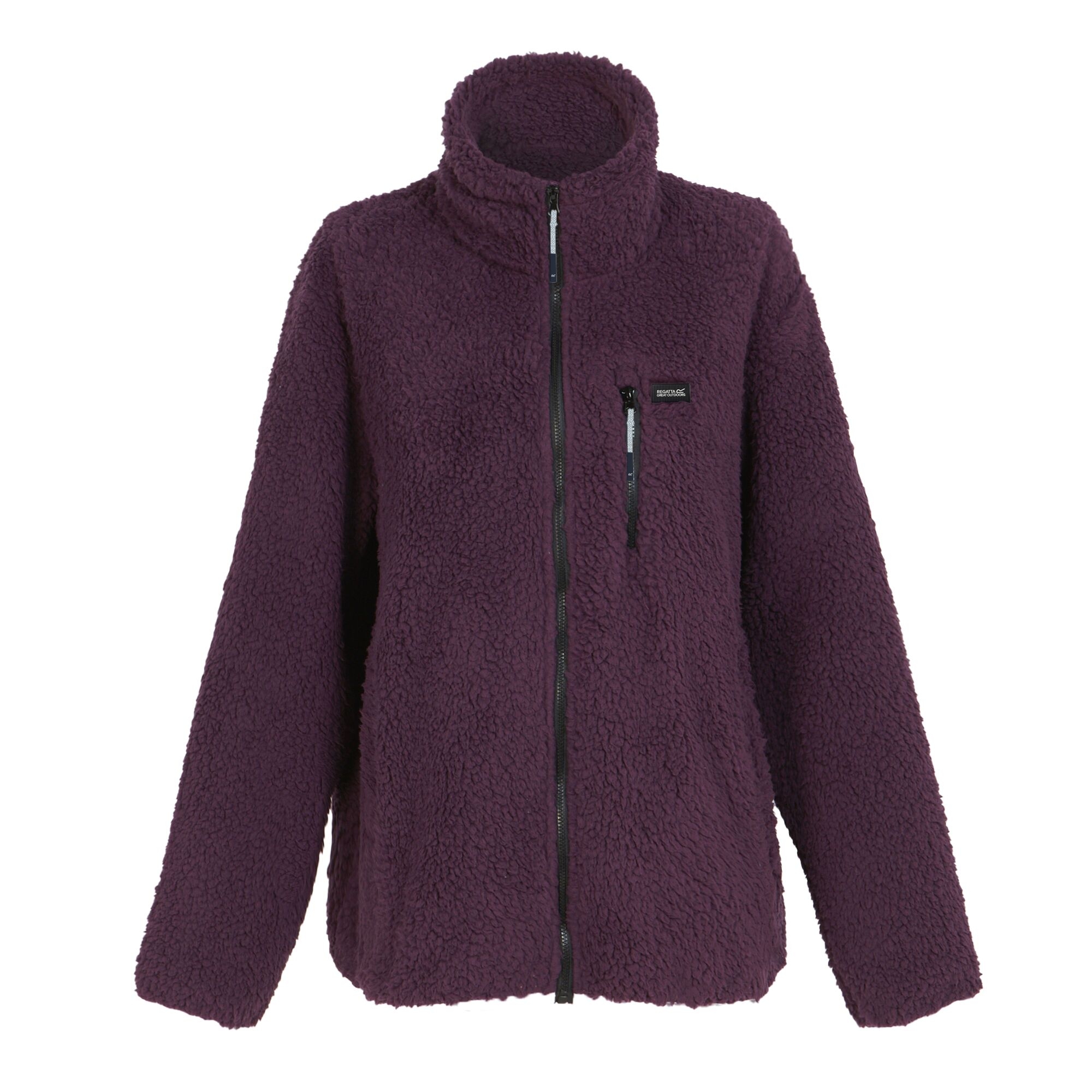 Women's Ria Fluffy Full Zip Fleece | Deep Plum
