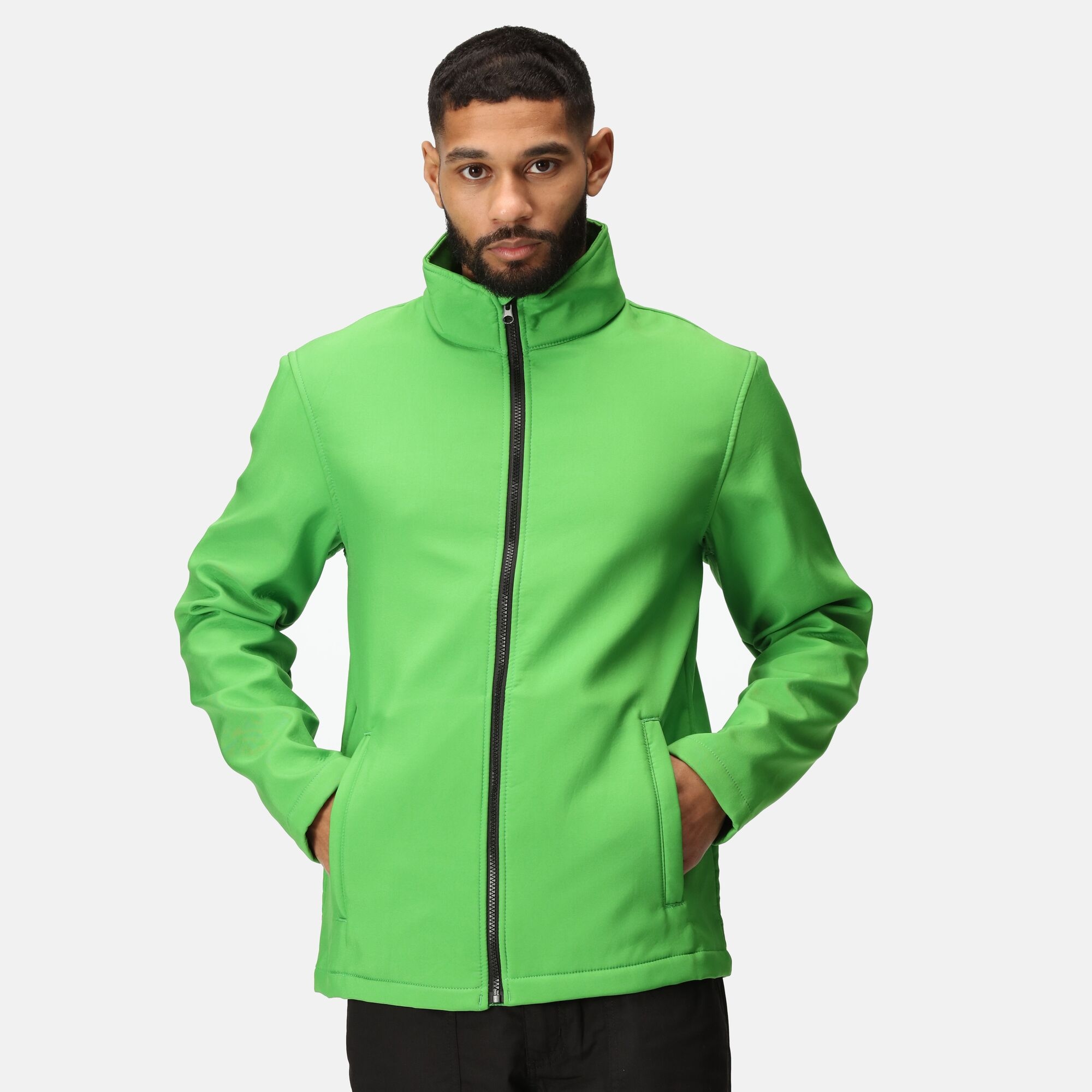 Men's Ablaze Printable Softshell Jacket | Extreme Green Black