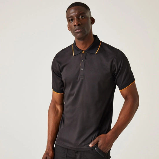 Men's Navigate Short Sleeve Polo Shirt | Black Seal