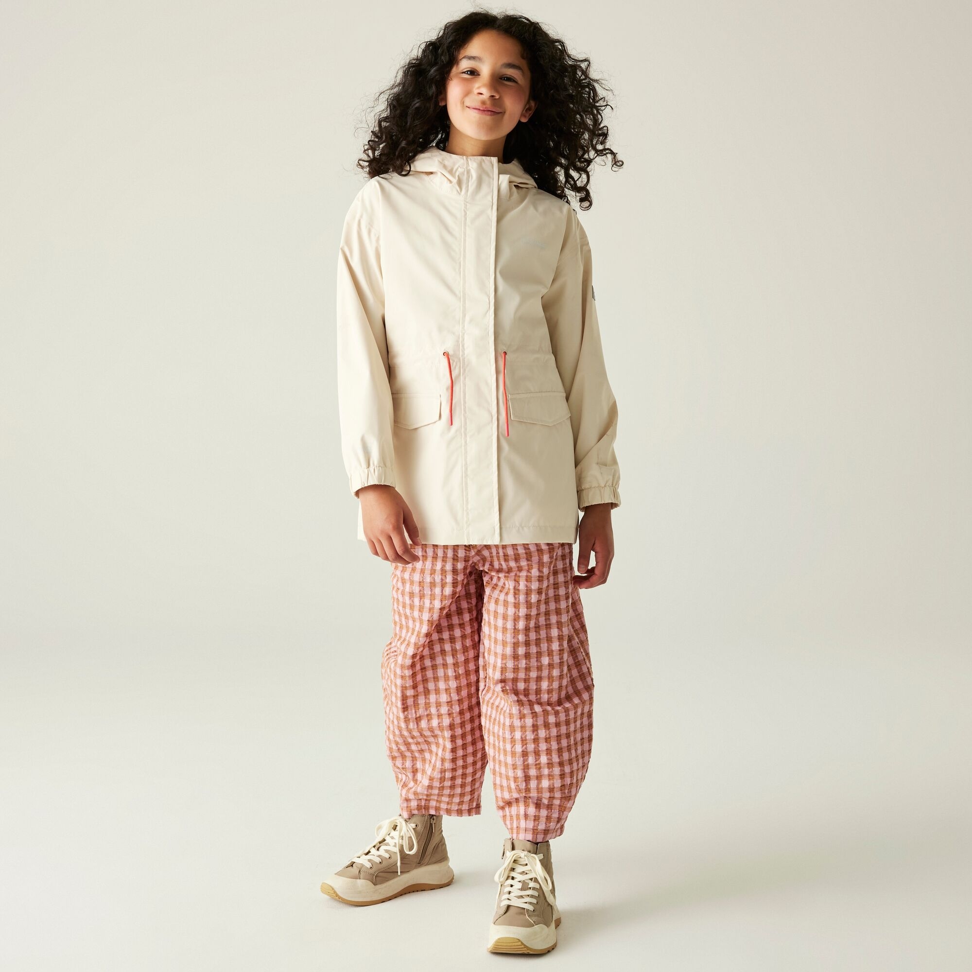 Kids' Ballina Waterpoof Jacket | Light Vanilla Peach Bloomn White Stripe