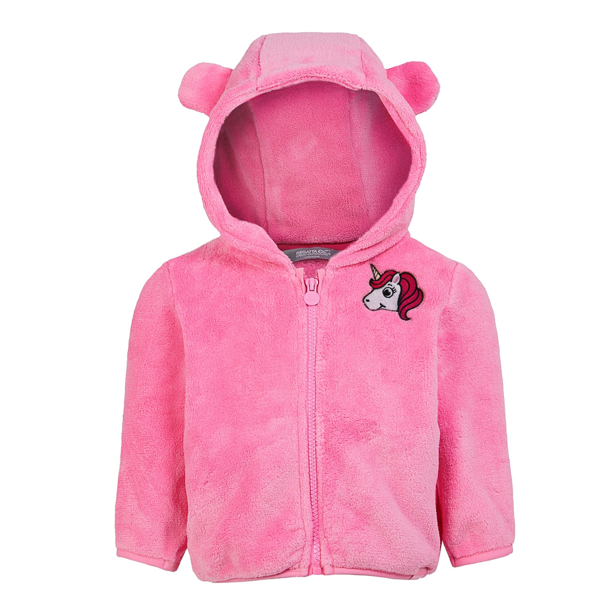 Kids' Animal Full Zip Fleece | Luna the Unicorn Sweet Pink