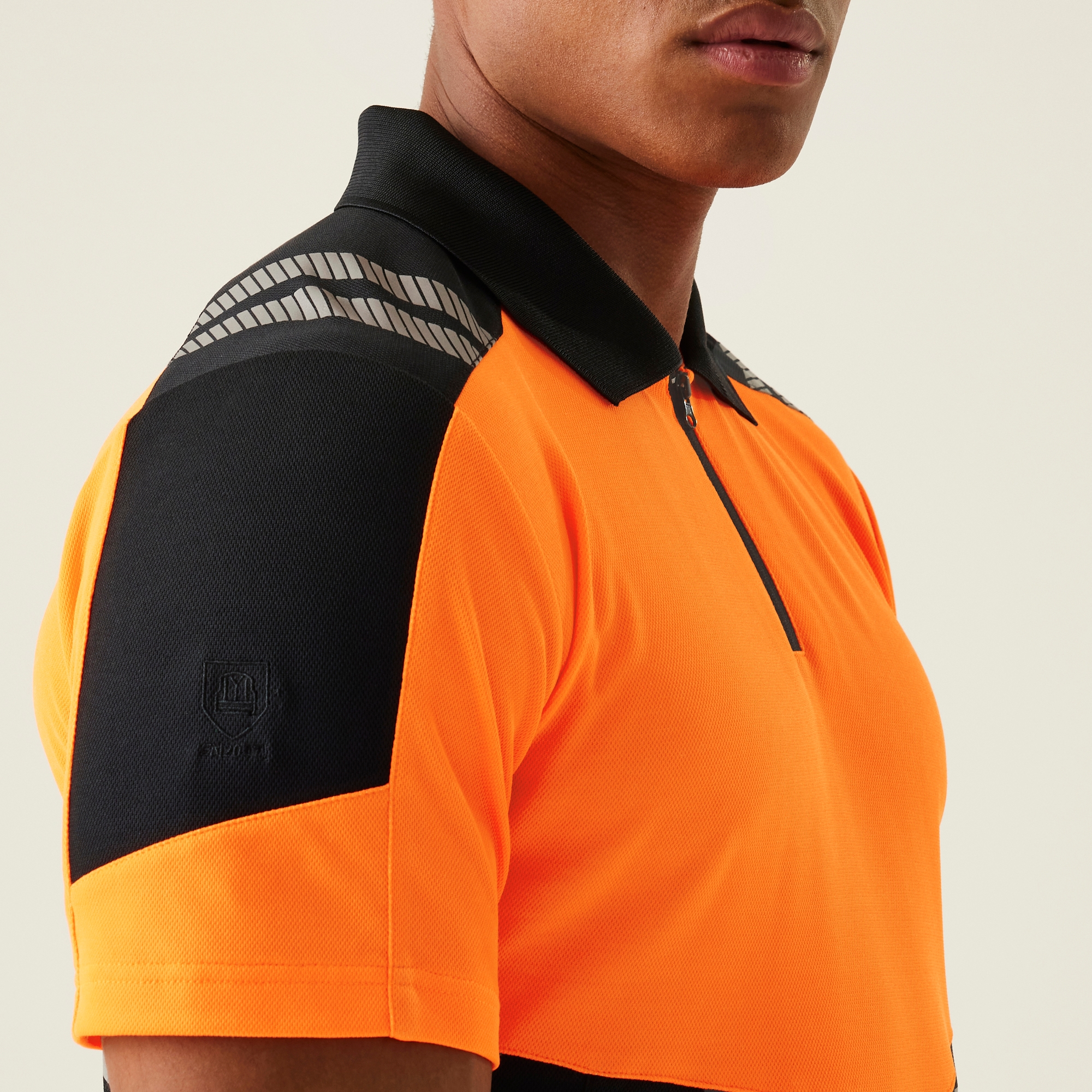 Men's Hi-Vis X-Pro Polo - Class 1 | Black Orange
