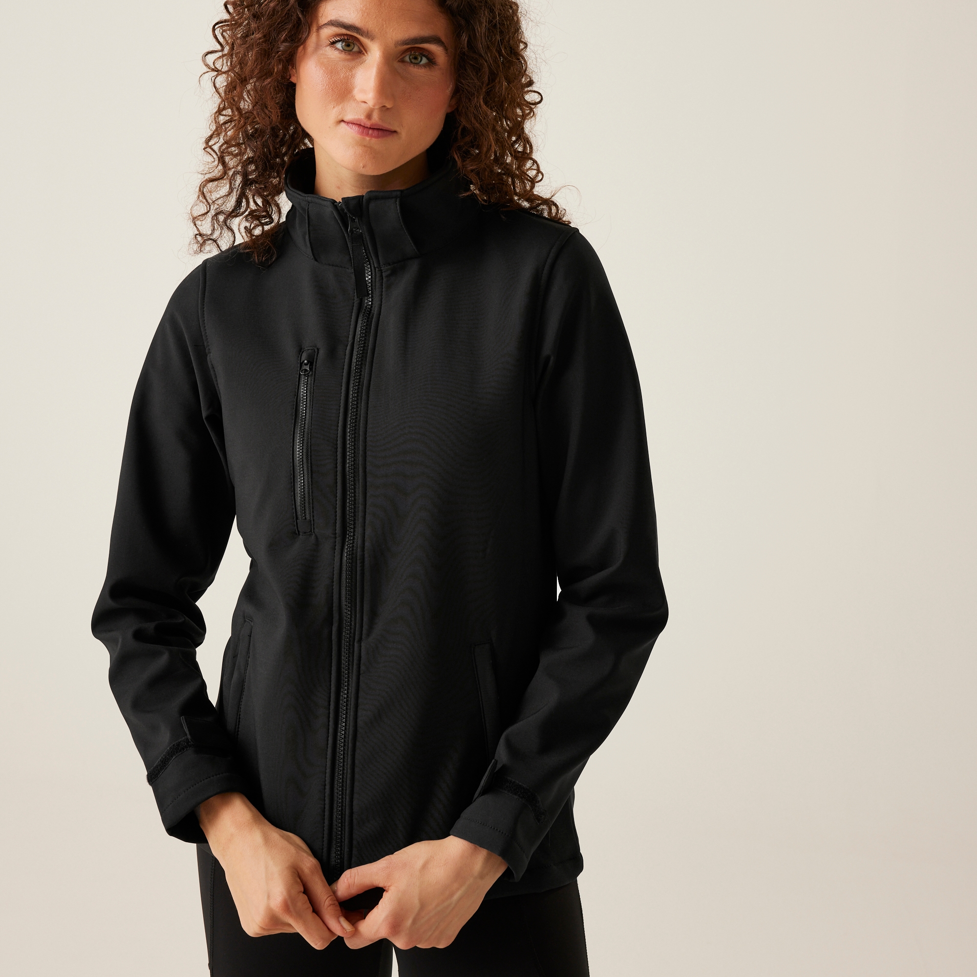Women's Venturer 3-layer Printable Hooded Softshell Jacket | Black