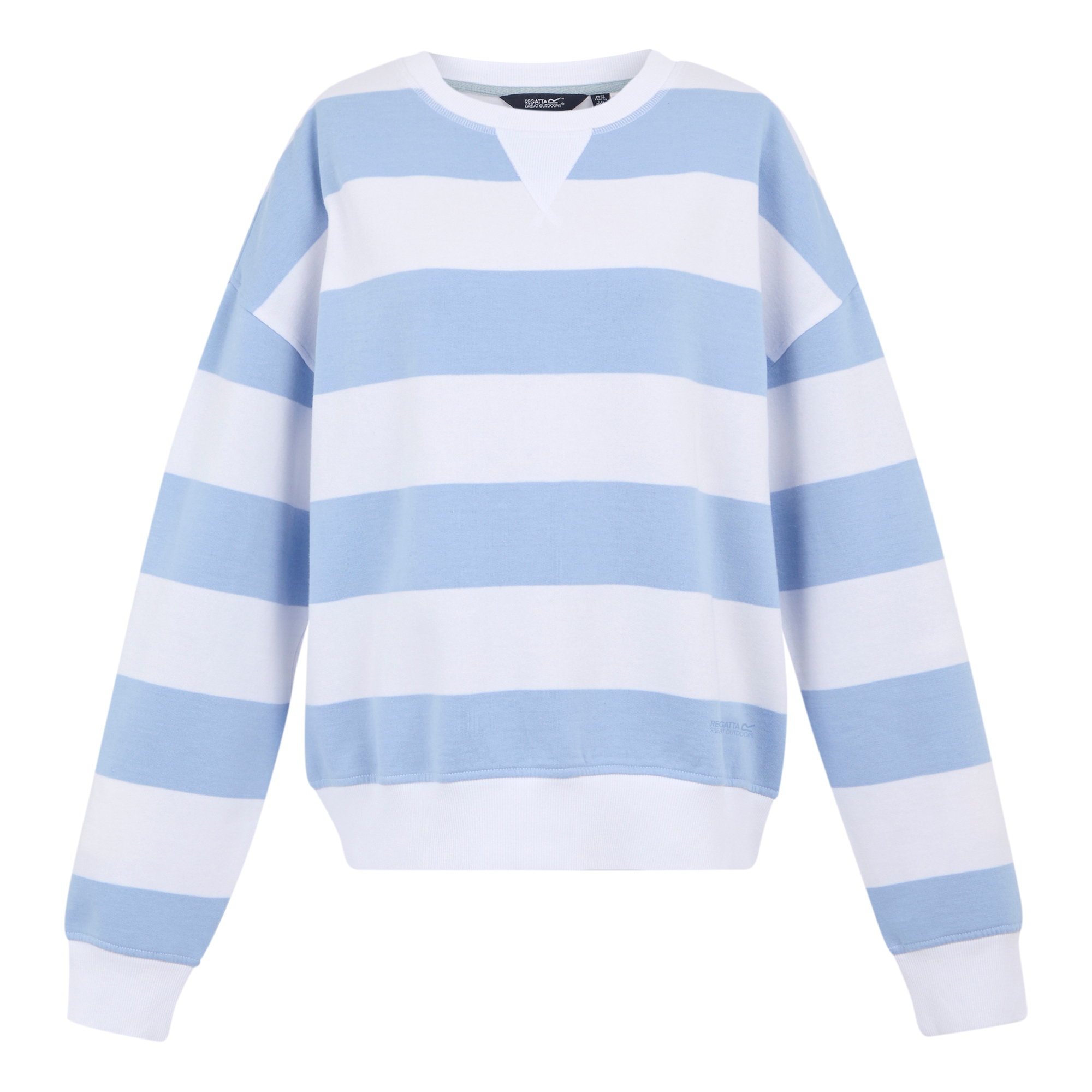 Women's Avika II Crew Neck Jumper | Chambray Blue White Stripe