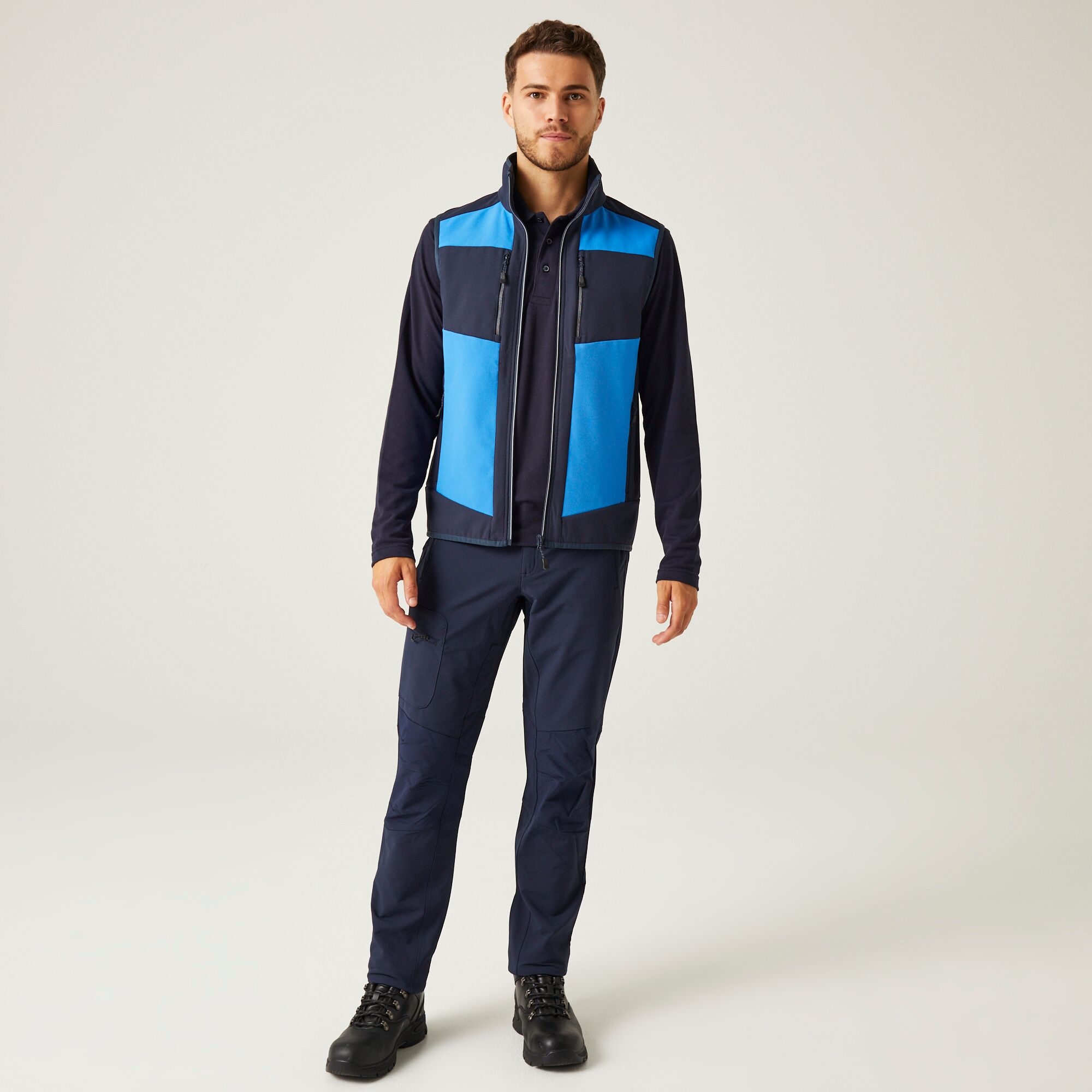 Men's E-Volve 2 Layer Softshell Bodywarmer | Strong Blue Navy