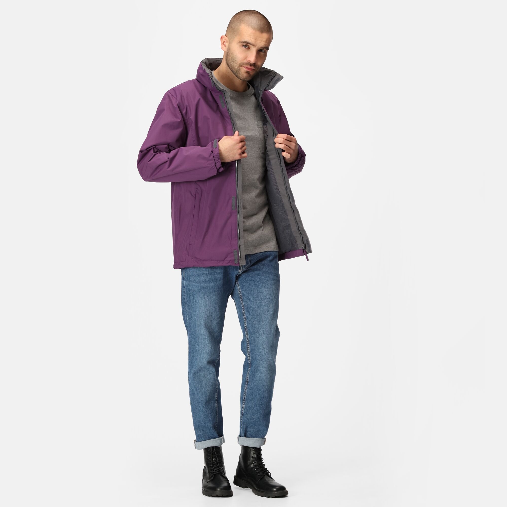 Men's Ardmore Shell Jacket | Majestic Purple Seal Grey
