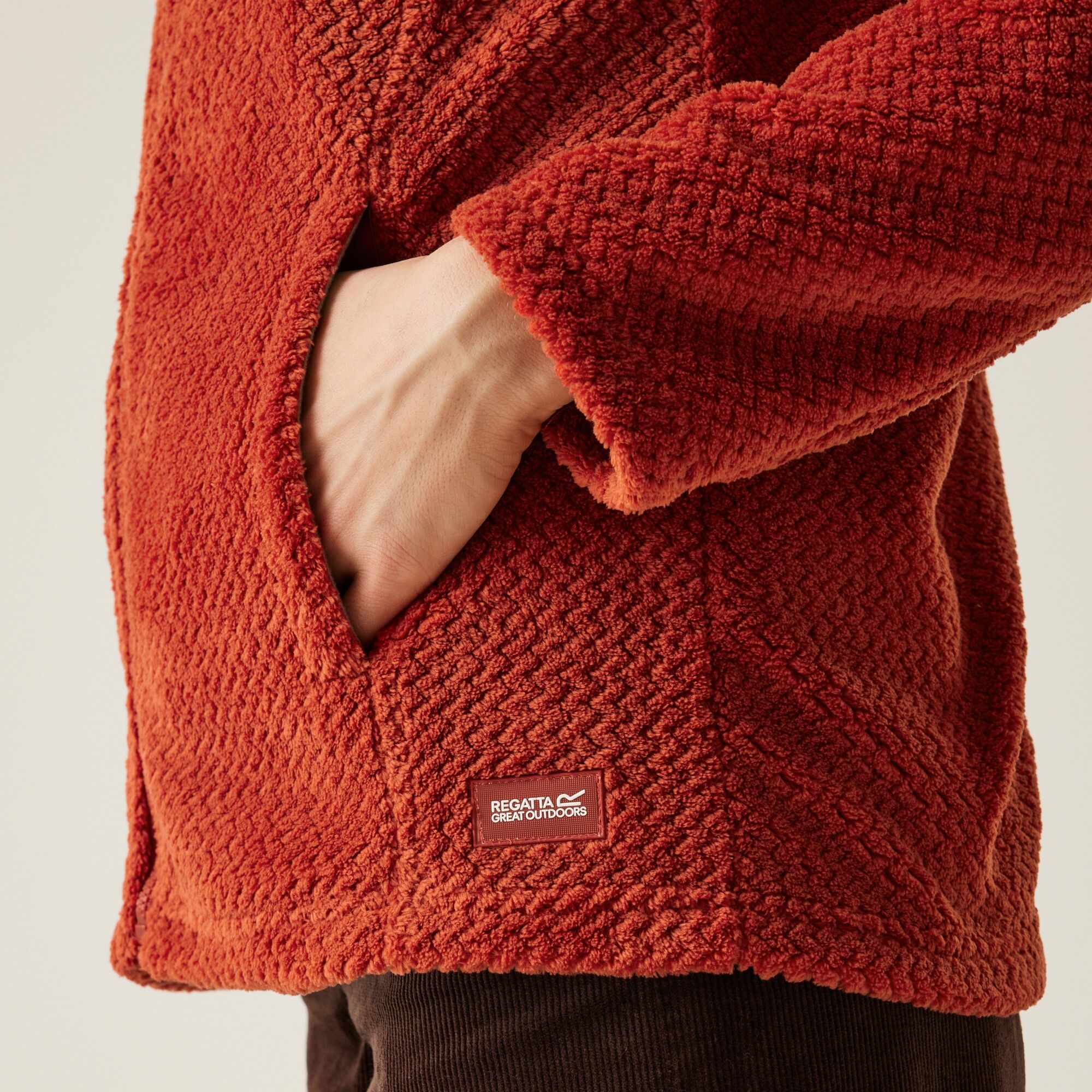 Women's Heidy Fluffy Full Zip Fleece | Red Ochre