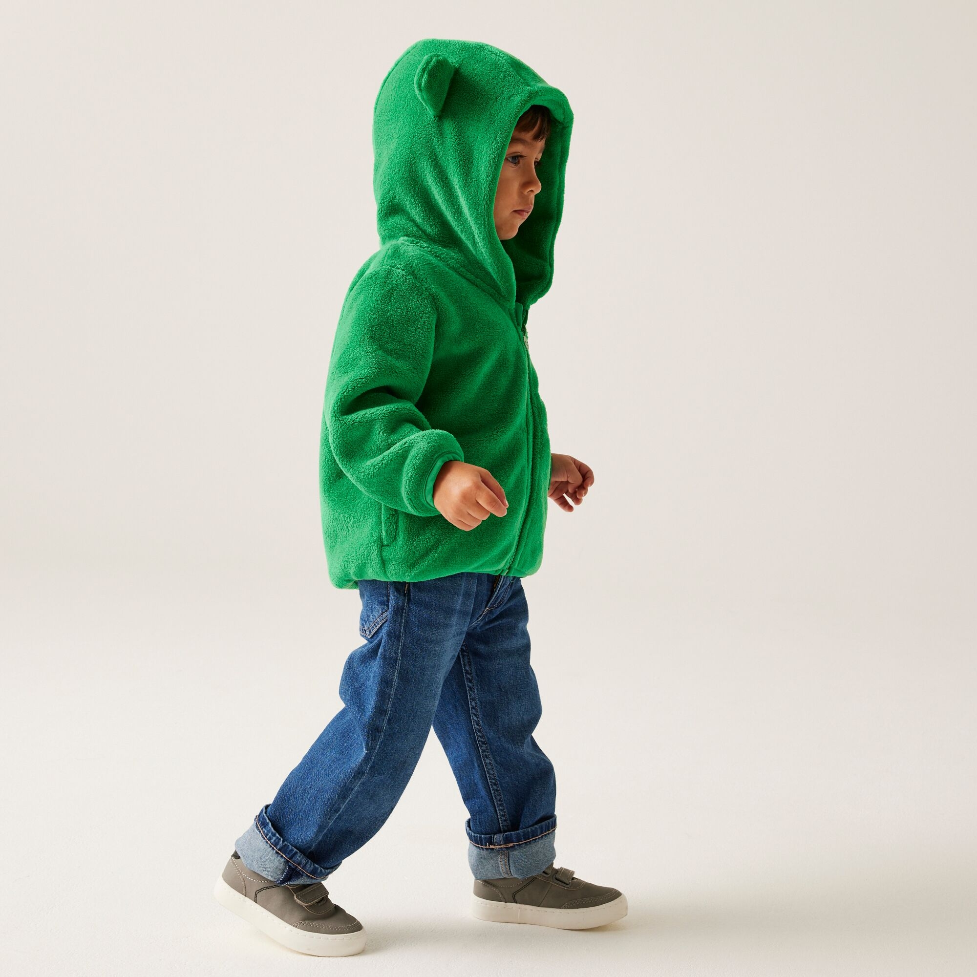 Kids' Animal Full Zip Fleece | Stompy the Dinosaur Jelly Bean