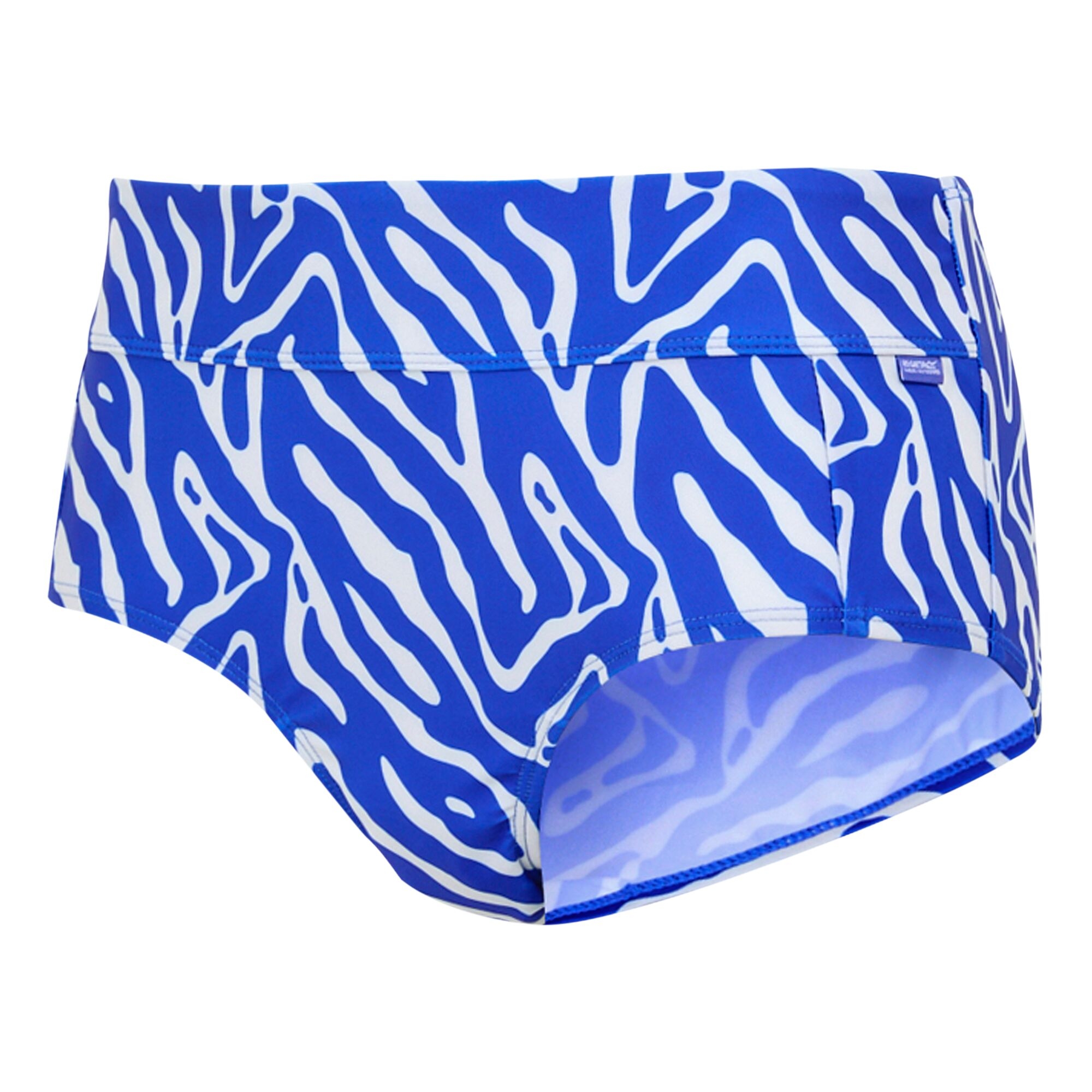 Women's Paloma Swim Brief | Brightest Blue Abstract Print