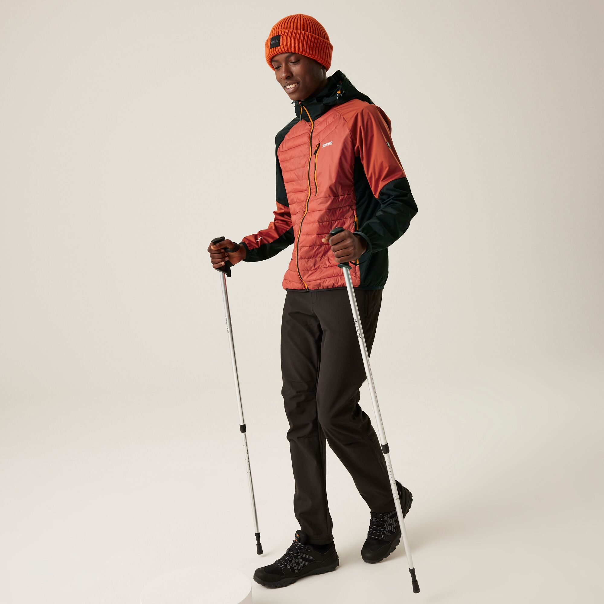 Men's Pro Hybrid Jacket | Red Ochre Black