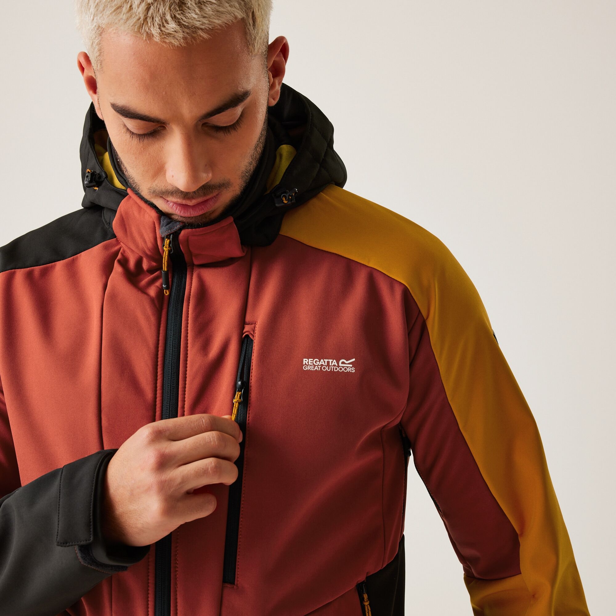 Men's Hewitts X Softshell Jacket | Red Ochre Black