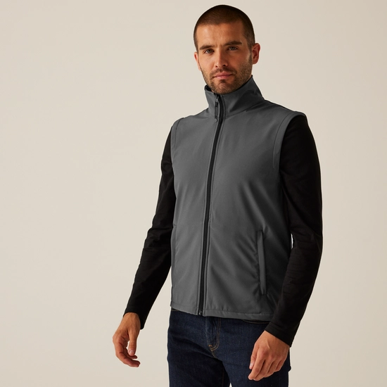 Men's Classic Printable Softshell Bodywarmer | Seal Grey
