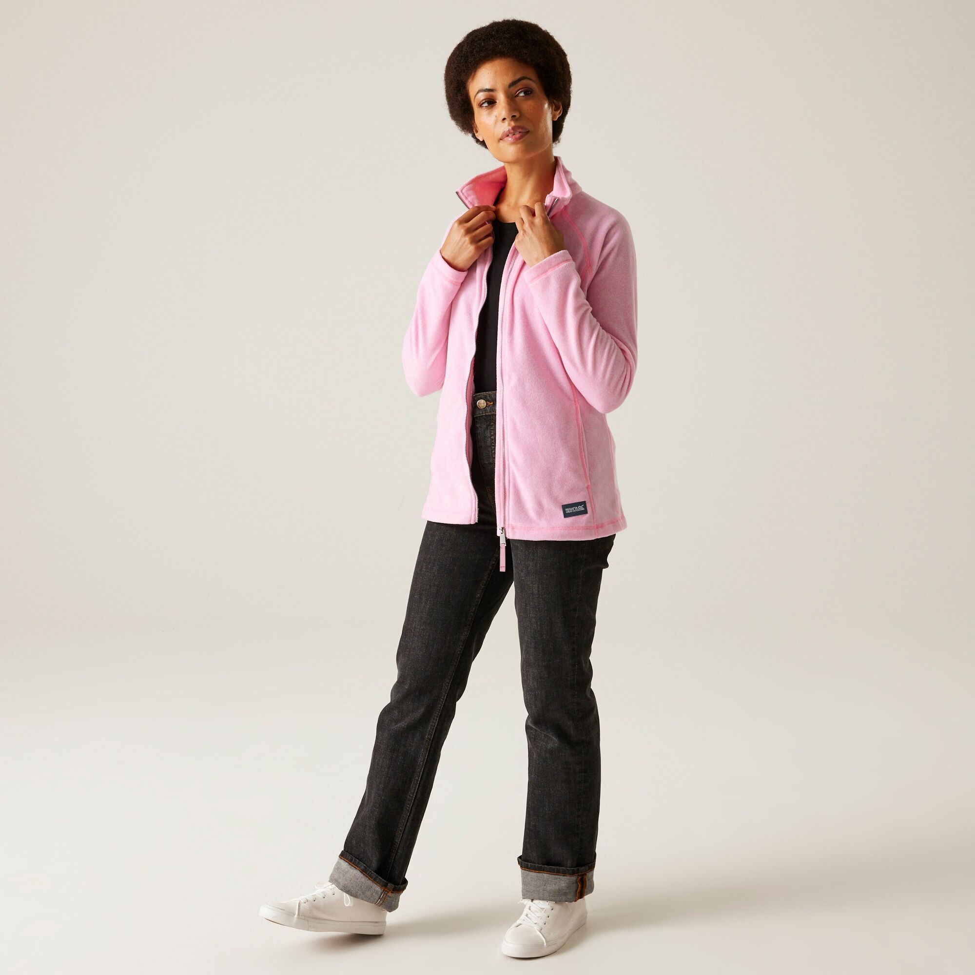 Women's Mayse Full Zip Fleece | Soft Pink Marl