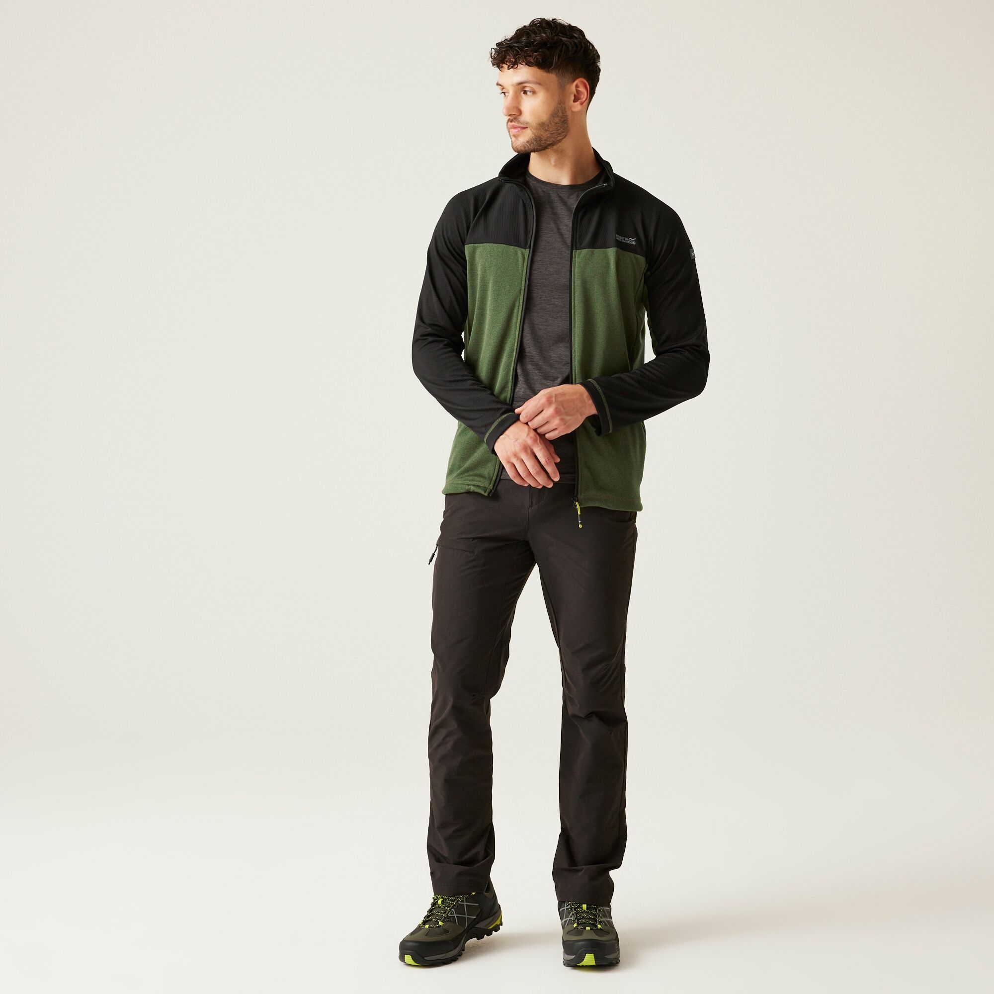 Men's Highton V Full Zip Fleece | Nephrite Green Black