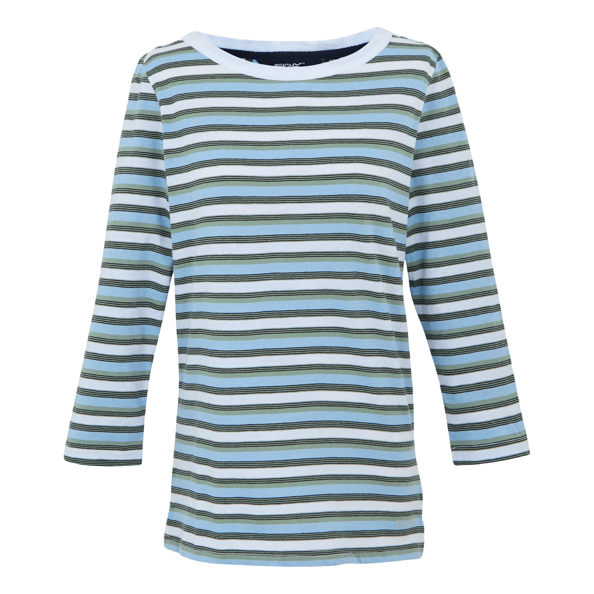 Women's Bayletta II 3/4 Sleeve Top  | White Multi Stripe