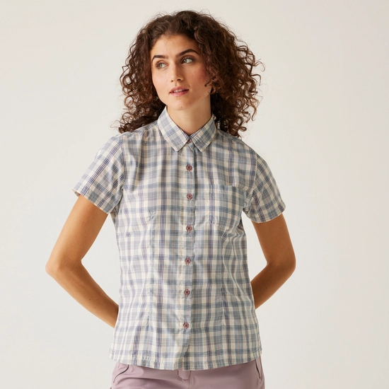 Women's Mindano VIII Short Sleeve Shirt | Exotic Plume Check