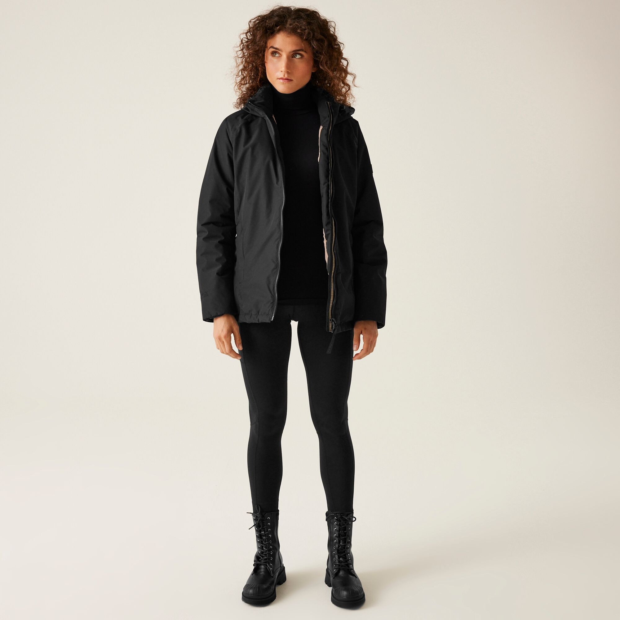 Women's Reeah Waterproof Insulated Jacket | Black Warm Taupe