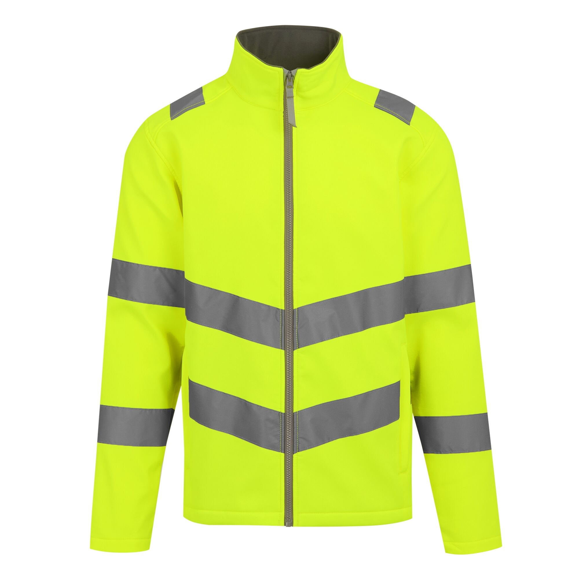 Men's Hi-Vis Pro Contract Ablaze 2 Layer Softshell Jacket | Yellow
