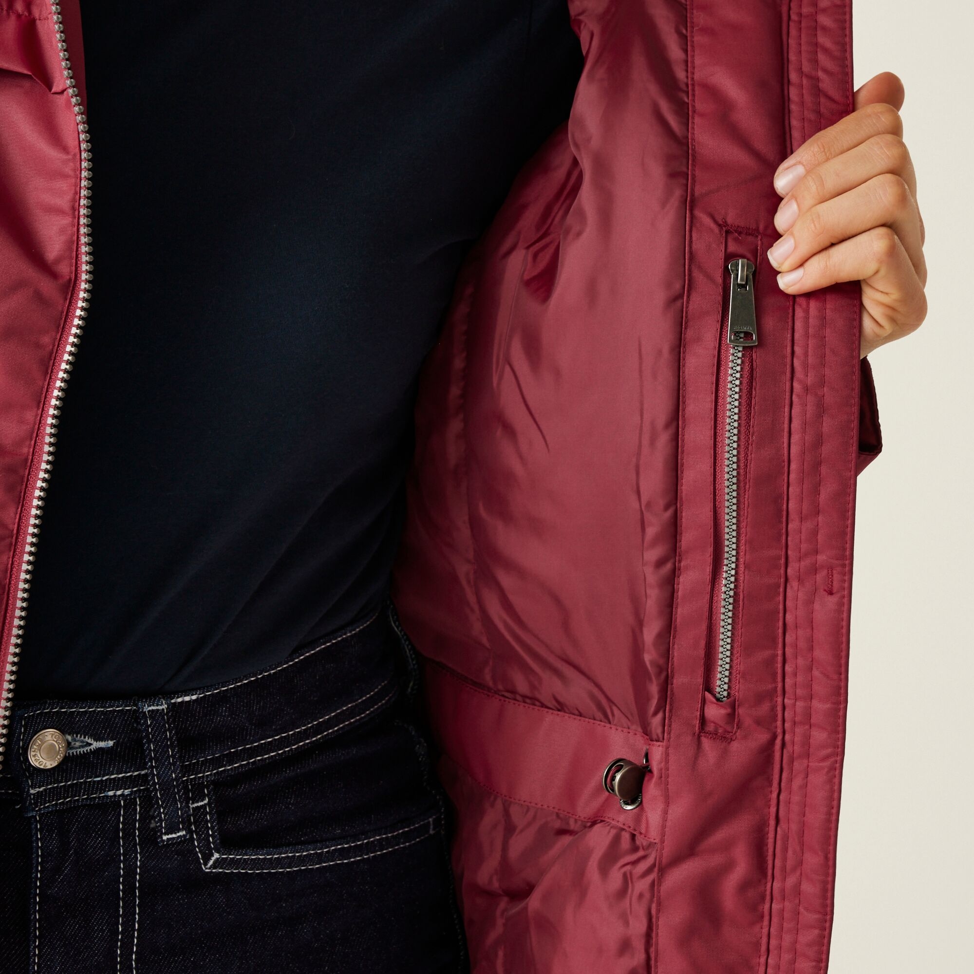 Women's Romine II Waterproof Parka Jacket | Rumba Red Black