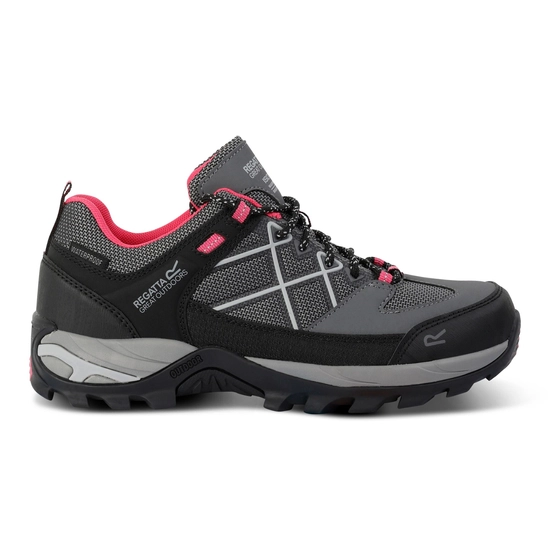 Women's Samaris III Low Walking Shoes | Dark Steel Pink Potion