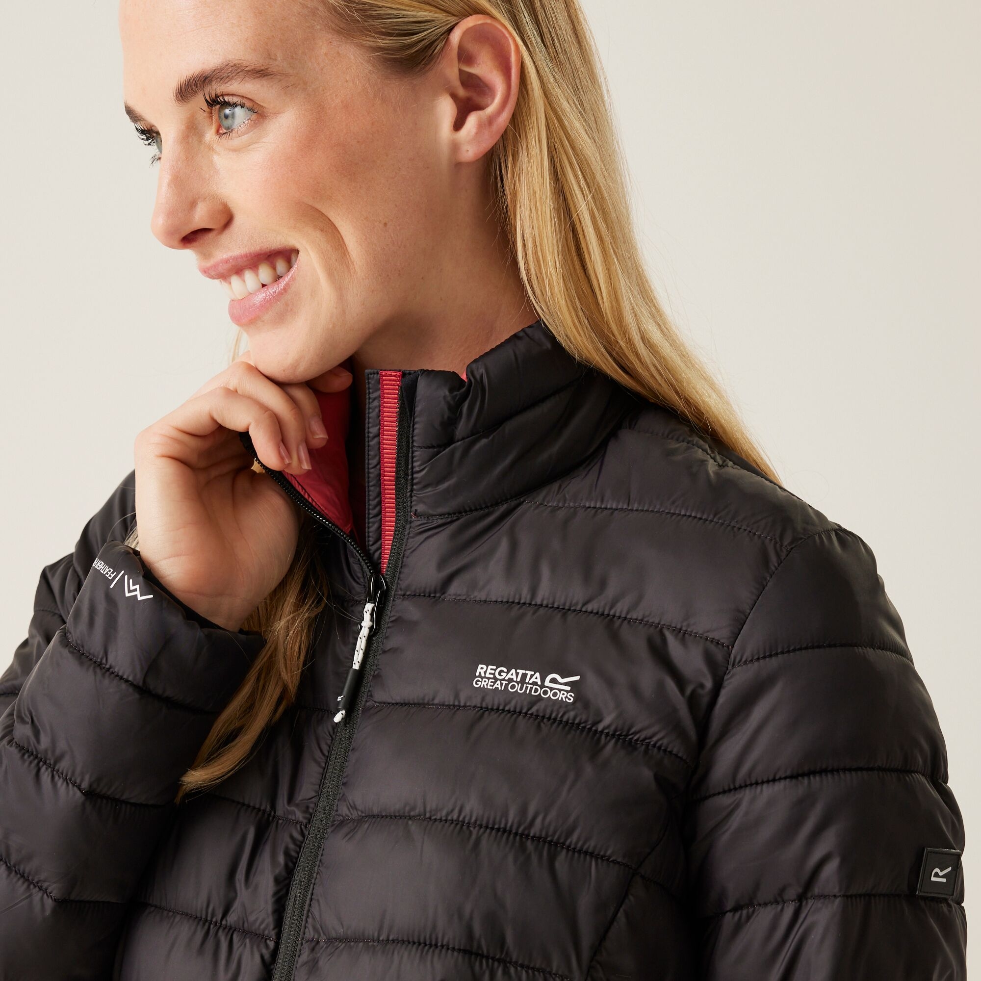 Women's Marizion Quilted Jacket | Black Mineral Red