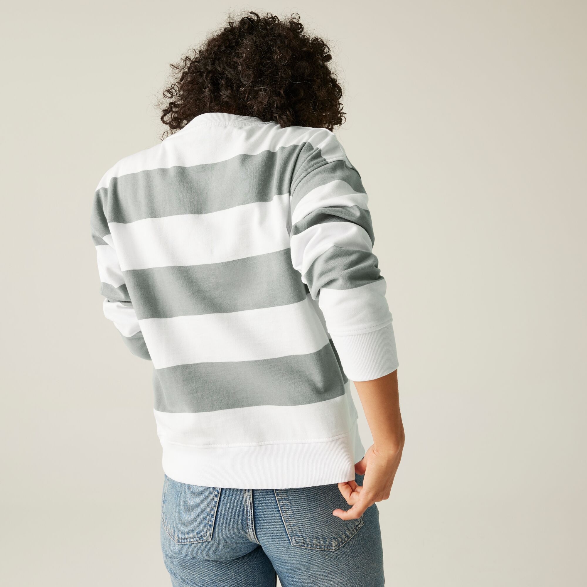 Women's Avika II Crew Neck Jumper | Glacier White Stripe