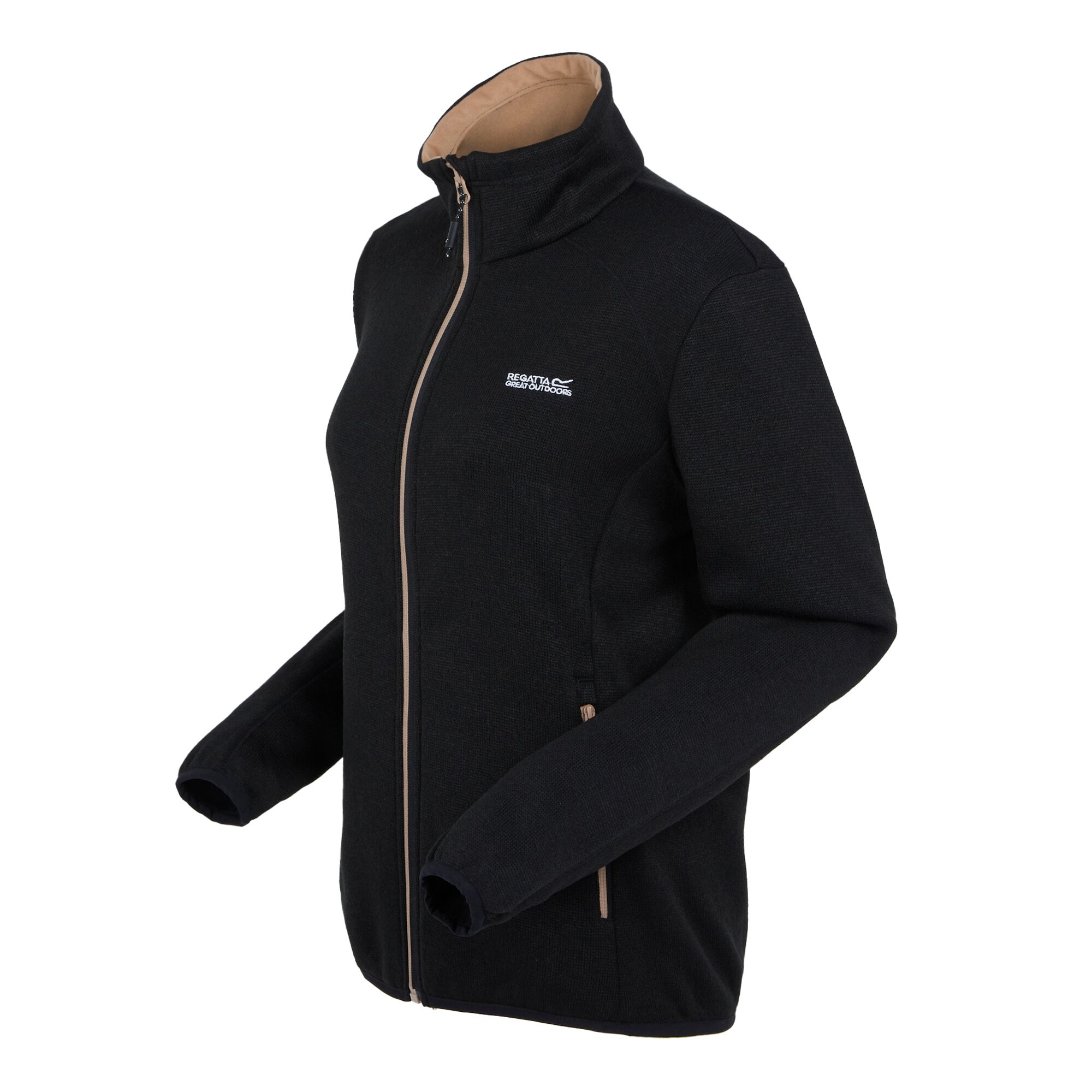Women's Newhill Full Zip Fleece | Black Warm Taupe