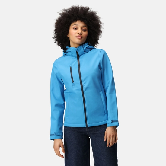 Women's Venturer 3-layer Printable Hooded Softshell Jacket | Black