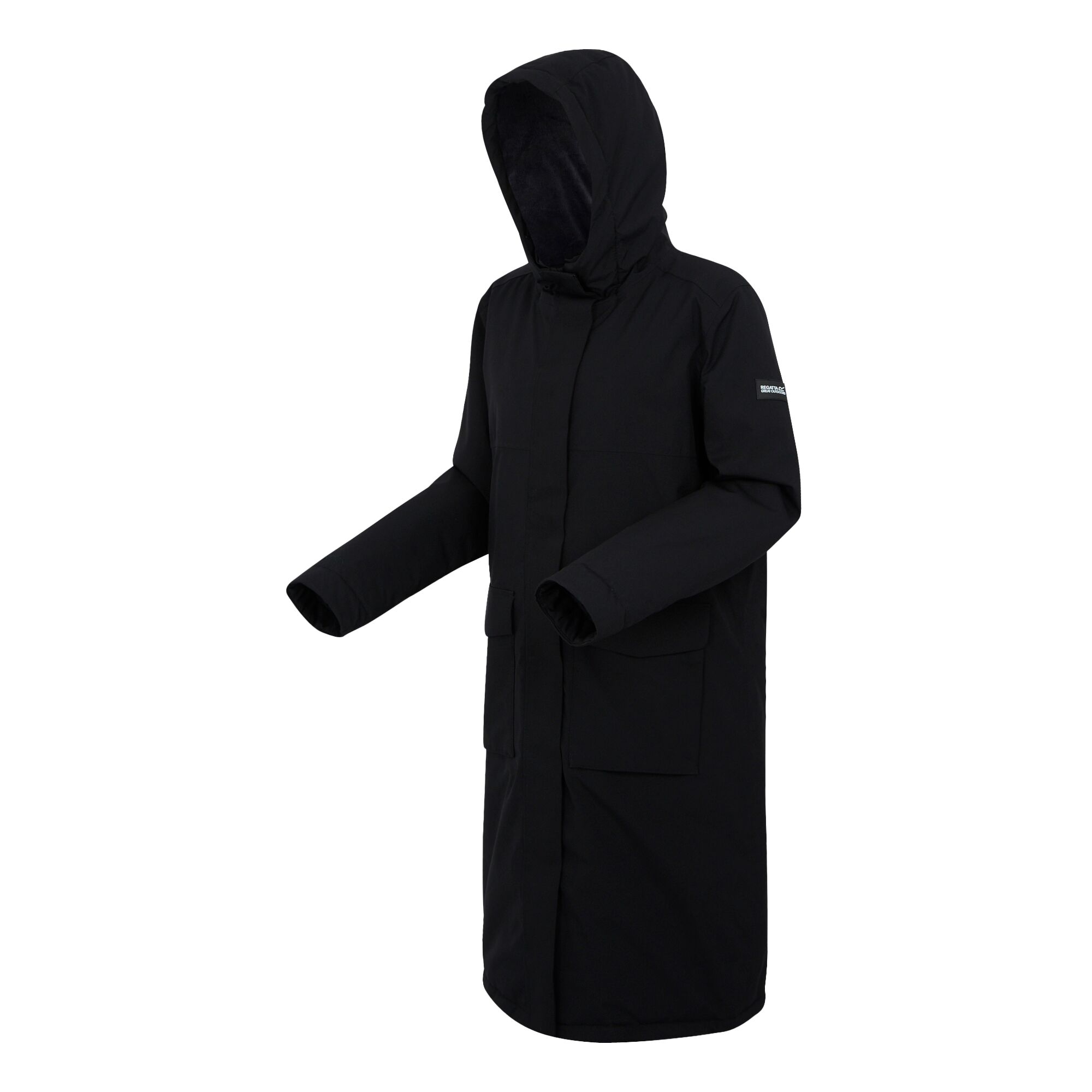 Women's Yarli Waterproof Longline Jacket | Black Dark Grey