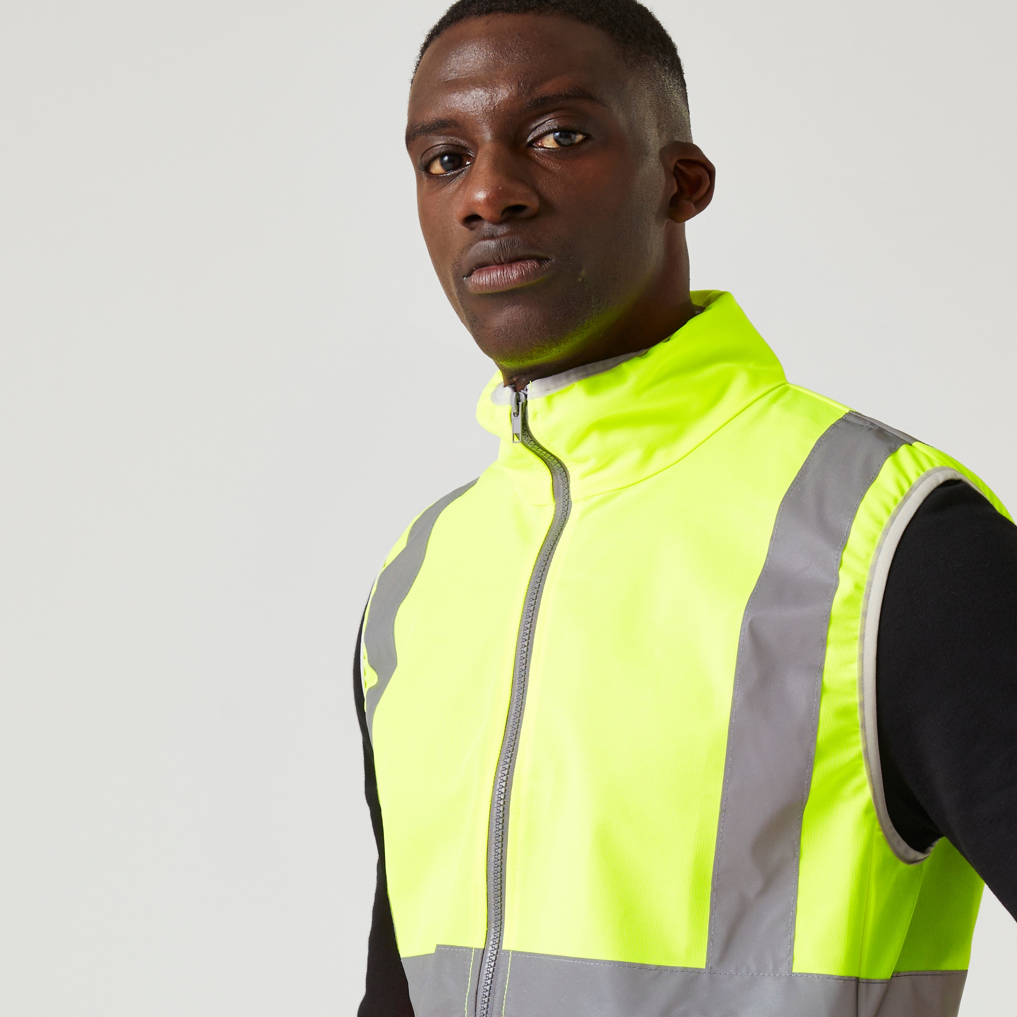 Men's Pro HI-VIS Full Zip Gilet | Yellow Orange