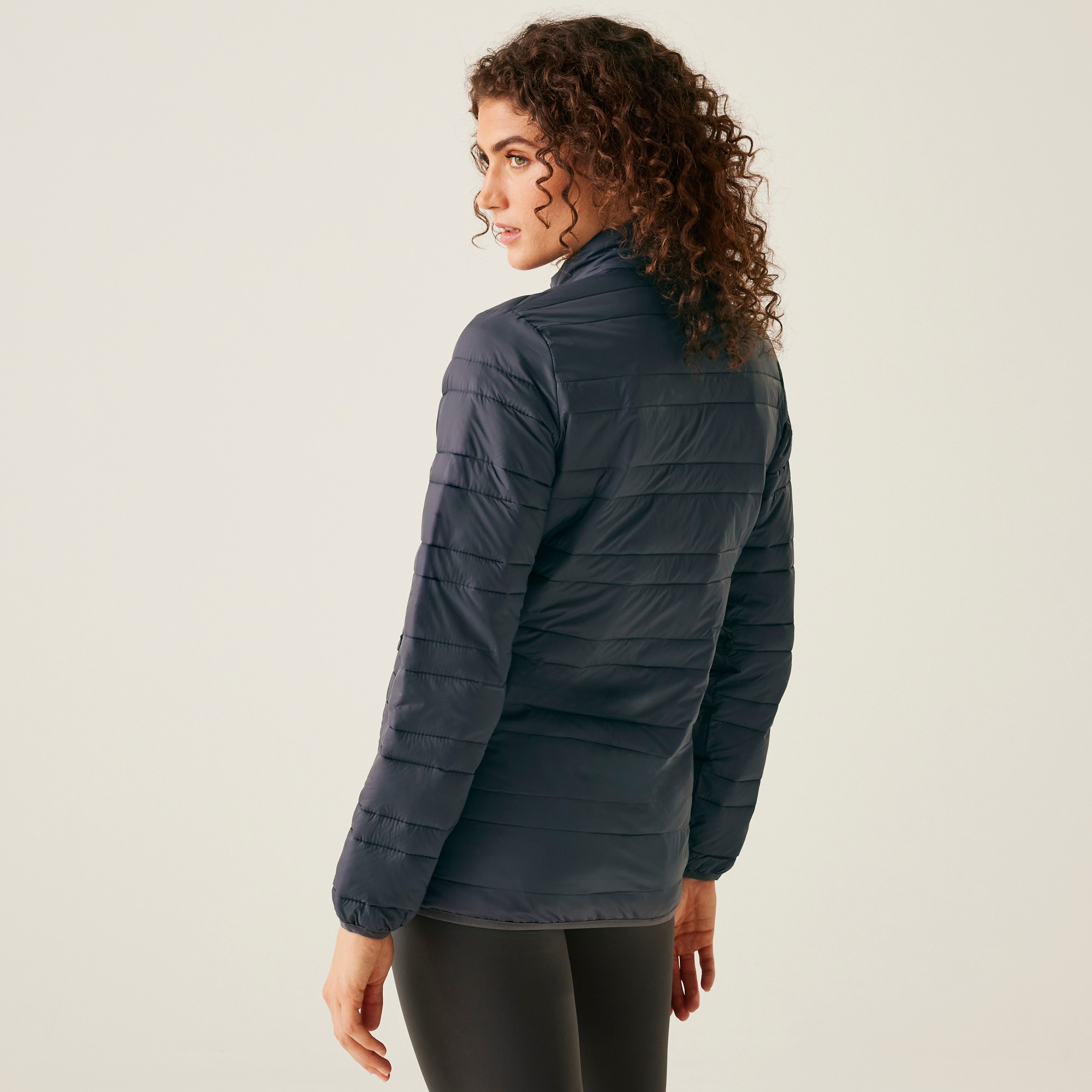 Women's Firedown Baffled Quilted Jacket | Seal Grey