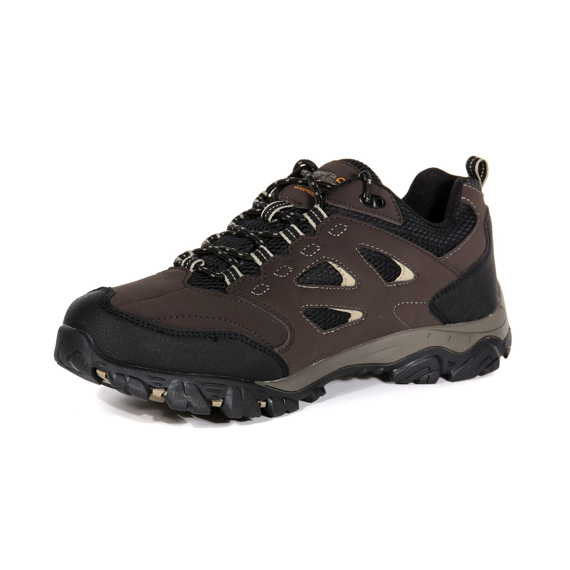 Men's Holcombe Waterproof Low Walking Shoes | Peat Gold Fawn