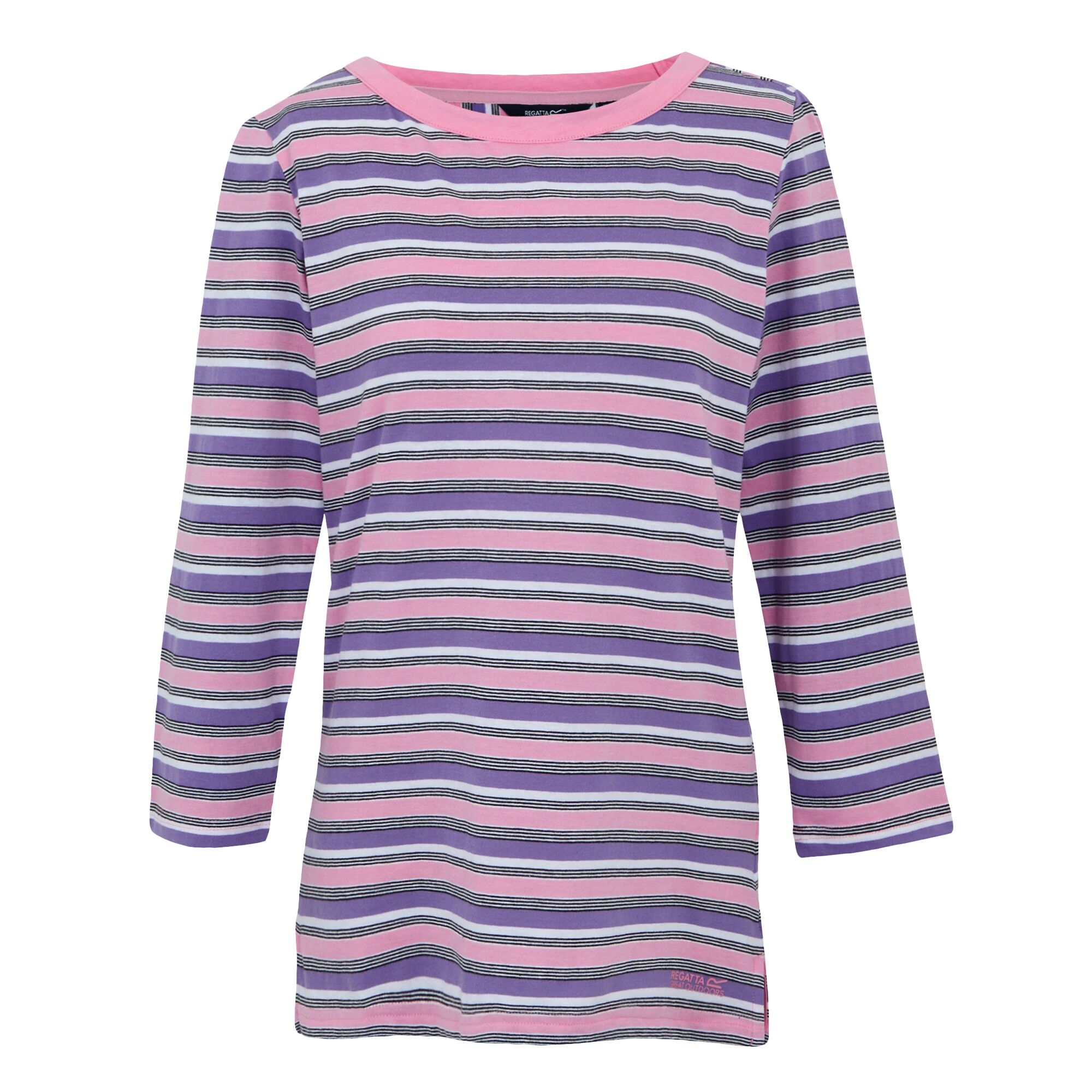 Women's Bayletta II 3/4 Sleeve Top  | Soft Pink Multi Stripe