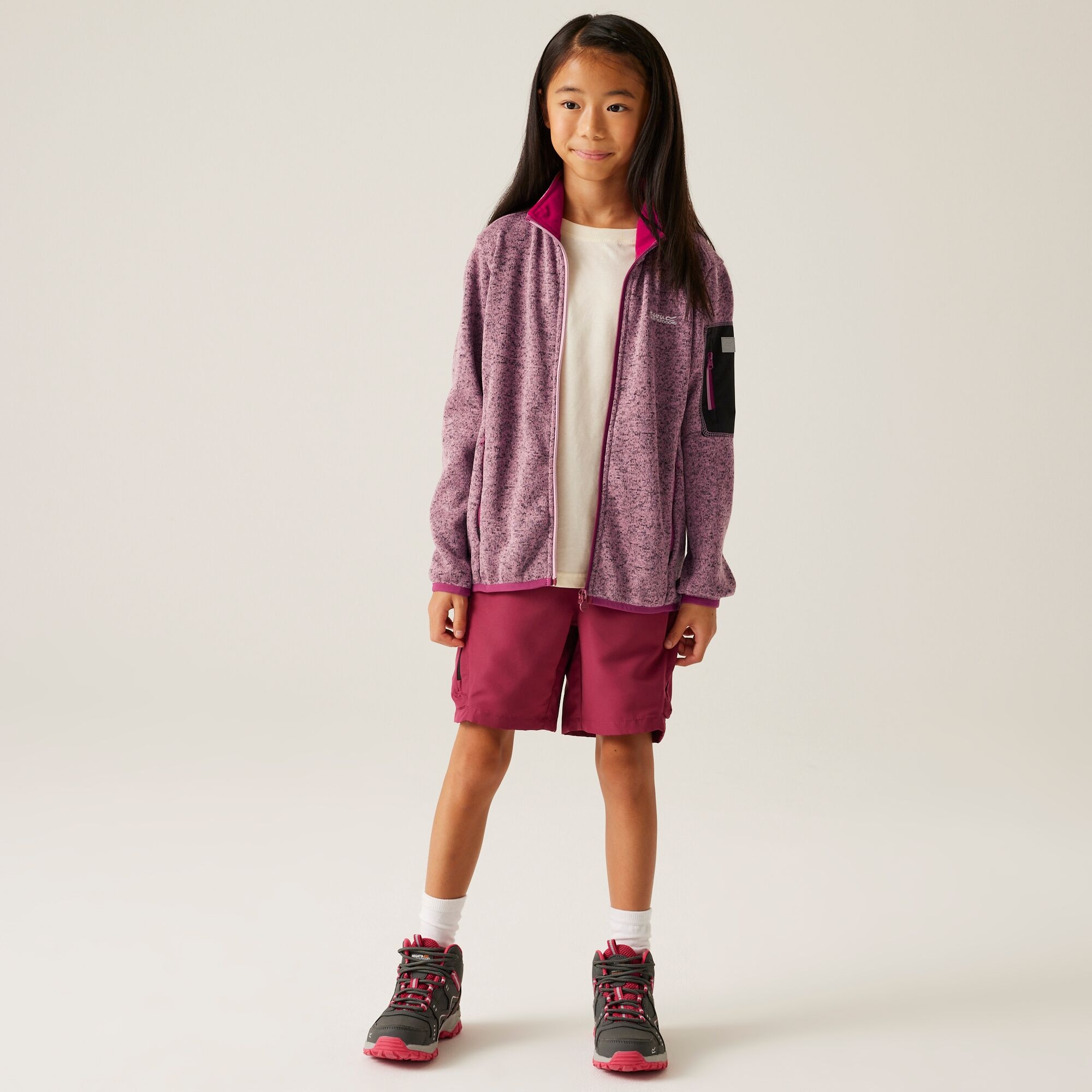 Kids' Newhill Full Zip Fleece | Lilas Beaujolais