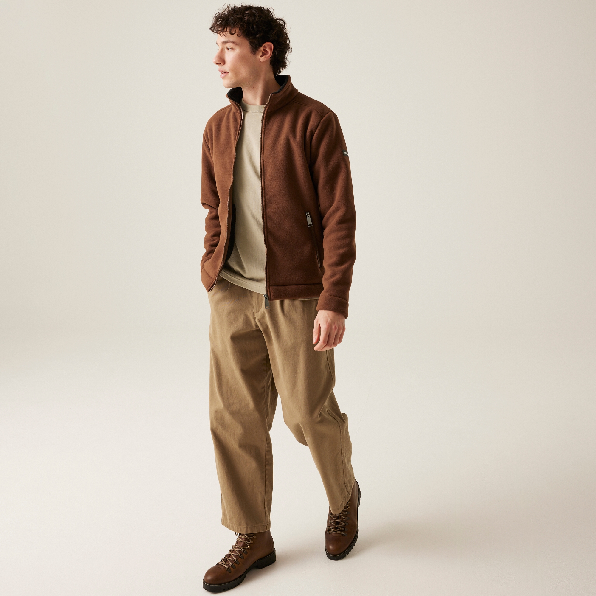 Men's Garrian II Full Zip Fleece | Dark Brown Black