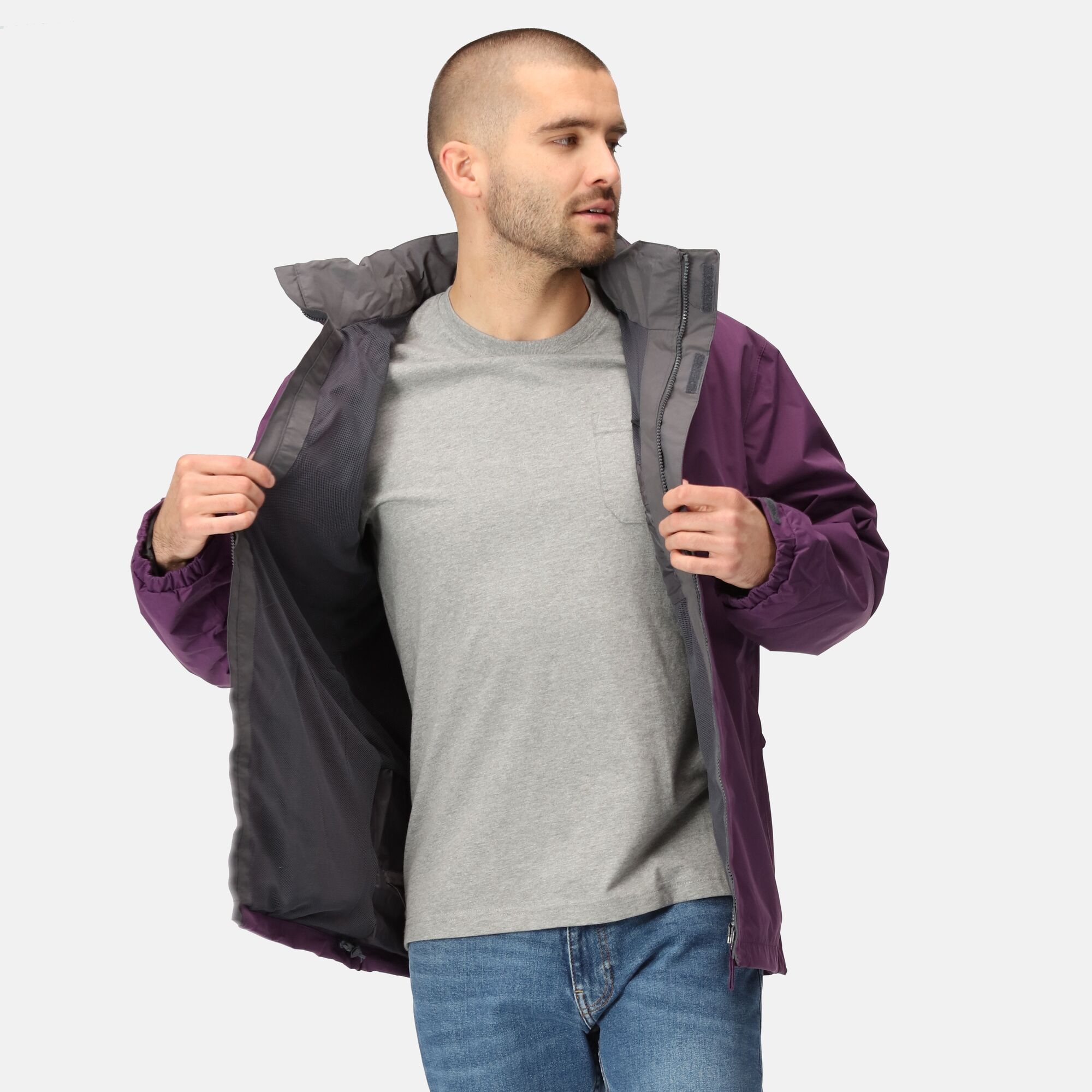 Men's Ardmore Shell Jacket | Majestic Purple Seal Grey