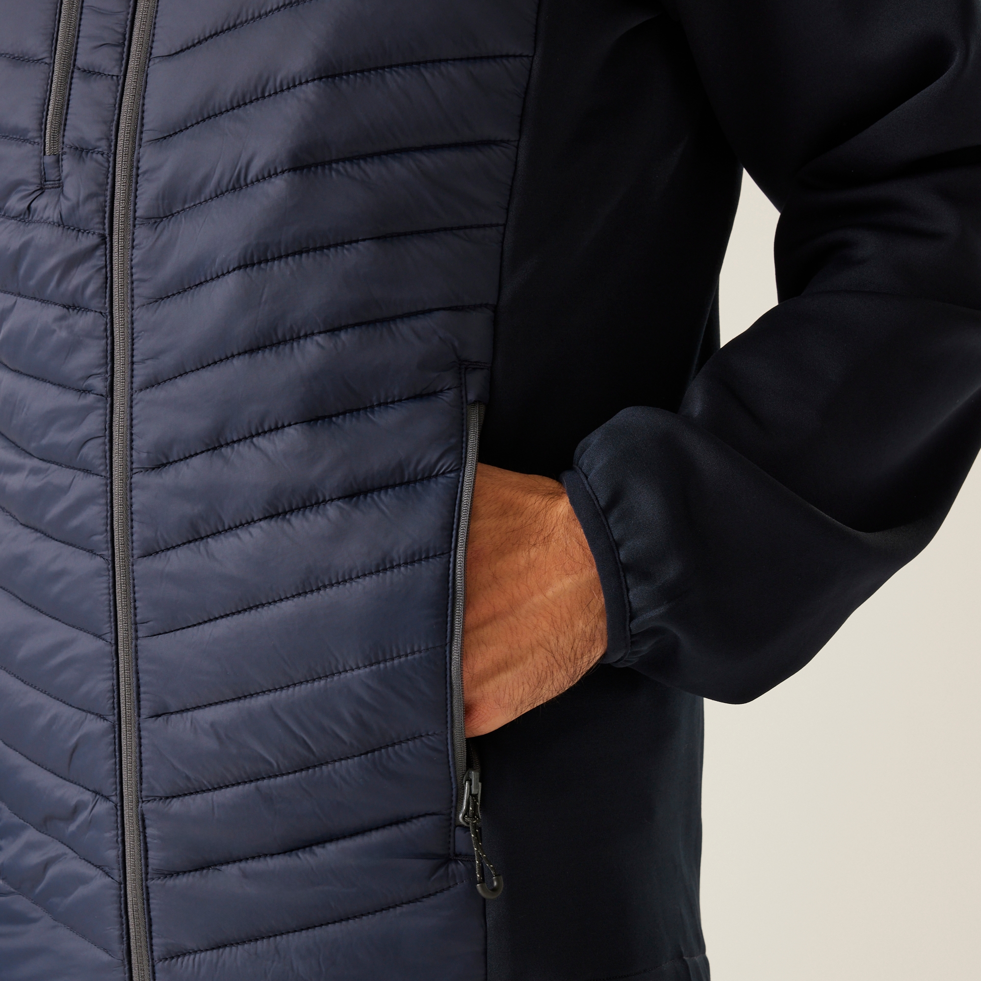 Men's Navigate Hybrid Jacket | Navy Seal Grey