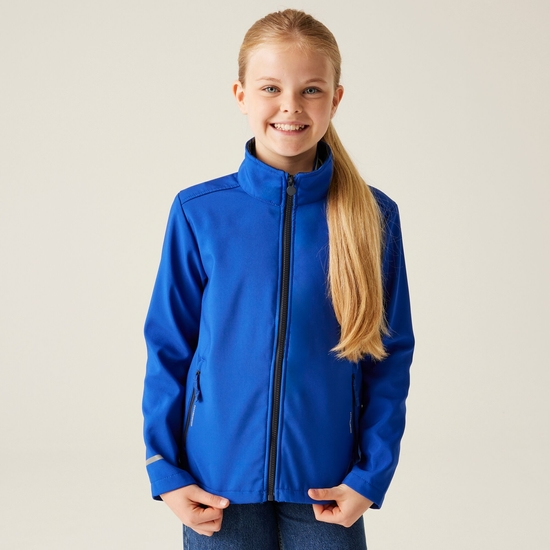 Kids' Ablaze 2-Layer Softshell | New Royal/Navy