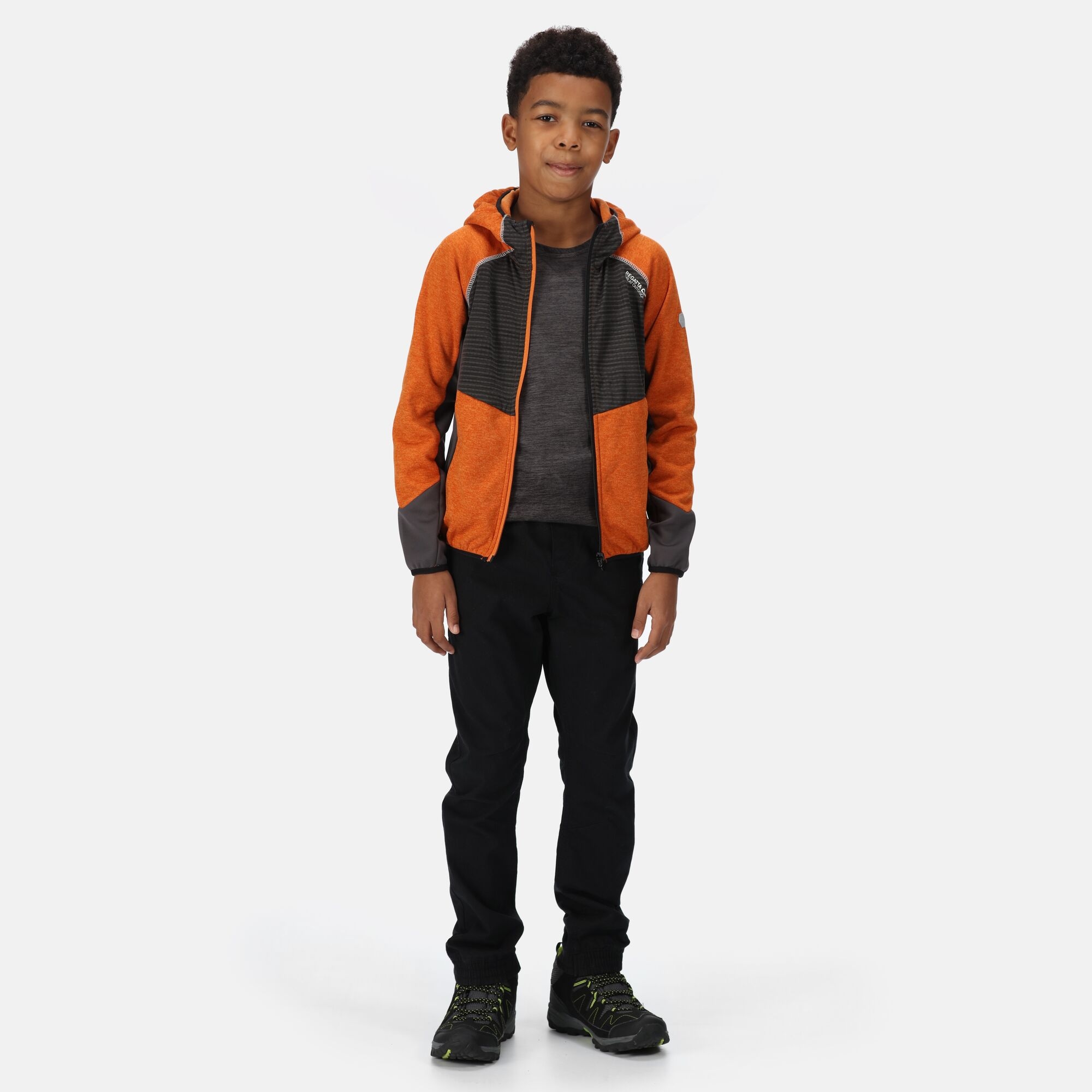 Kids' Prenton Lightweight Fleece | Autumn Maple Dark Grey Black