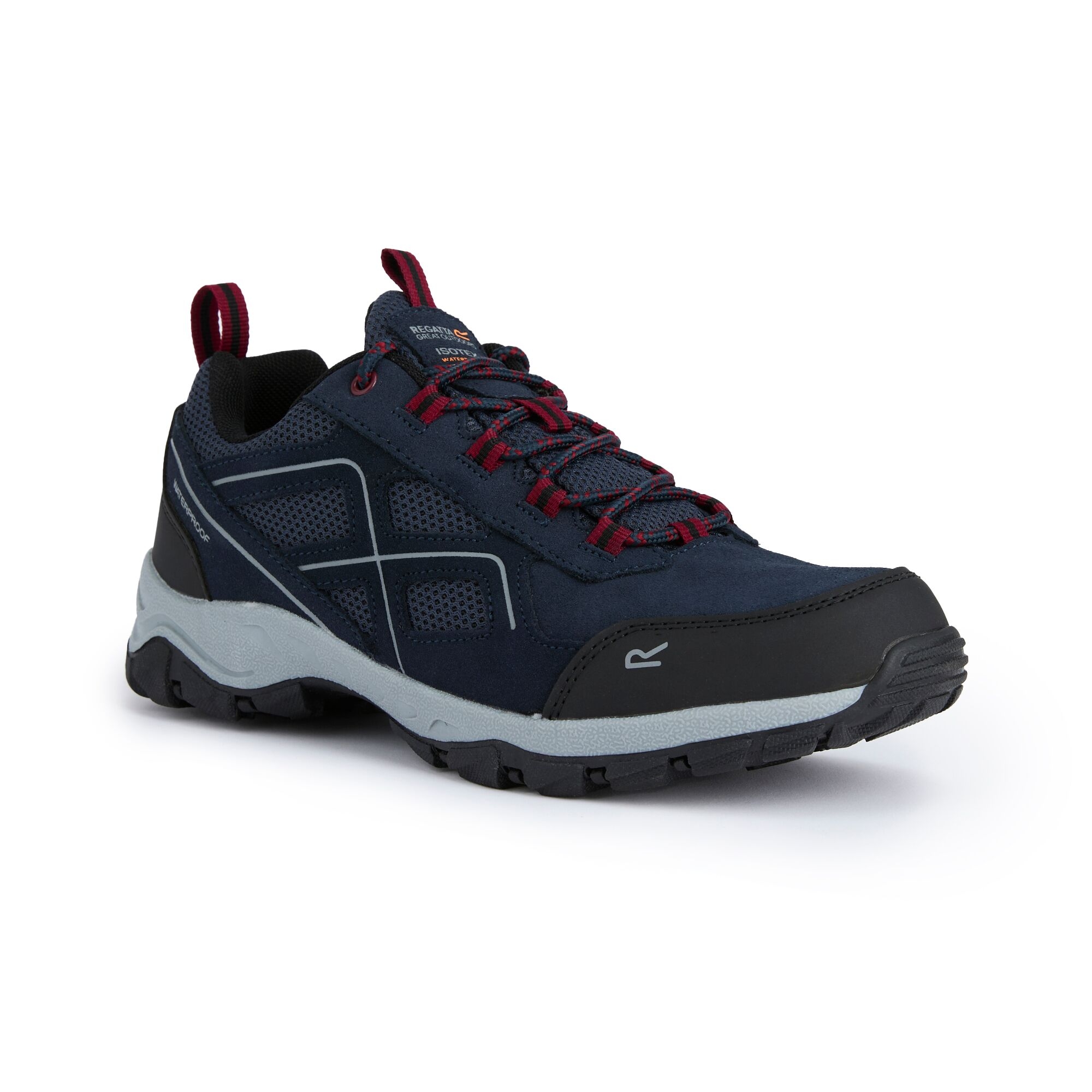 Men's Vendeavour Suede Low Walking Shoes | Navy Rio Red