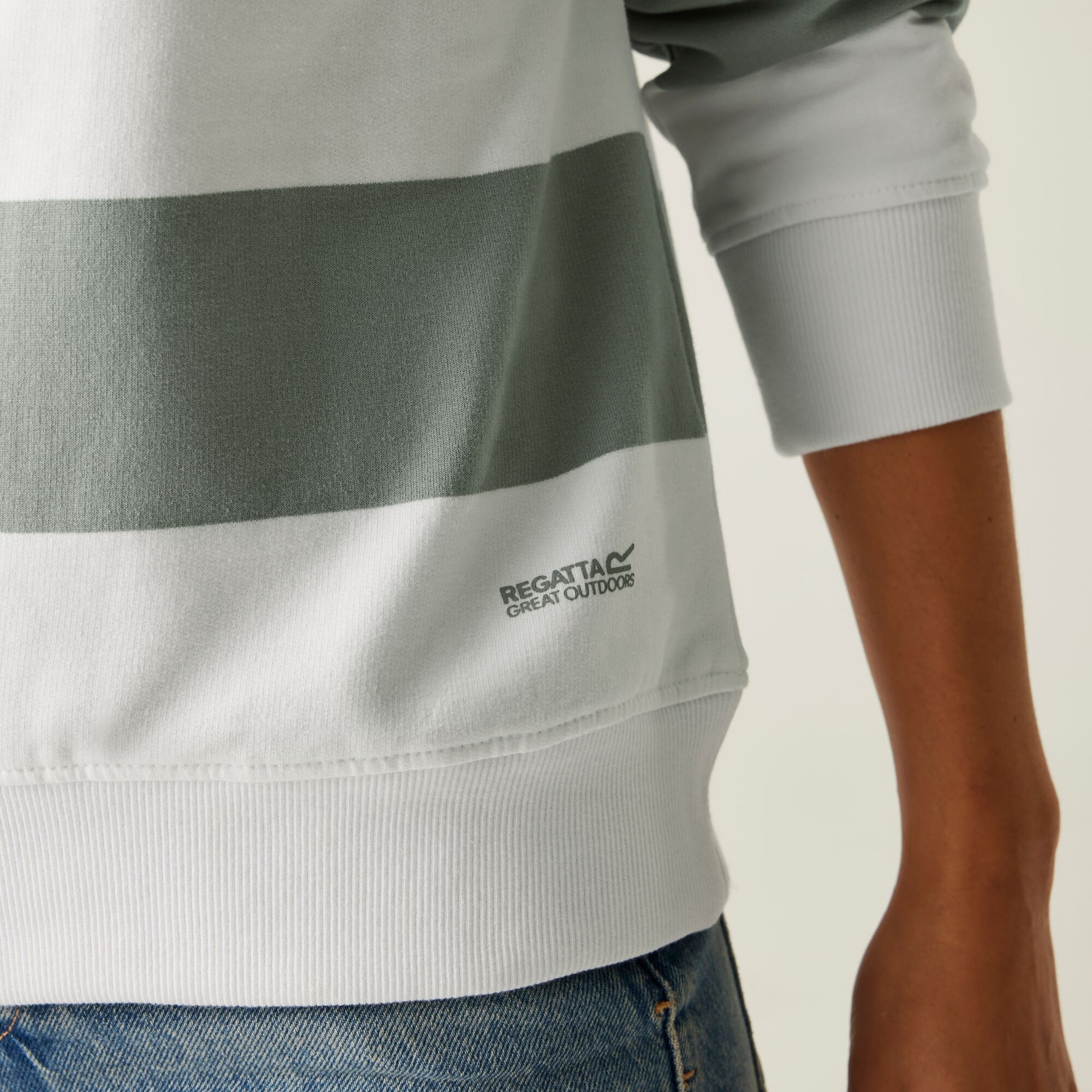 Women's Avika II Crew Neck Jumper | Glacier White Stripe